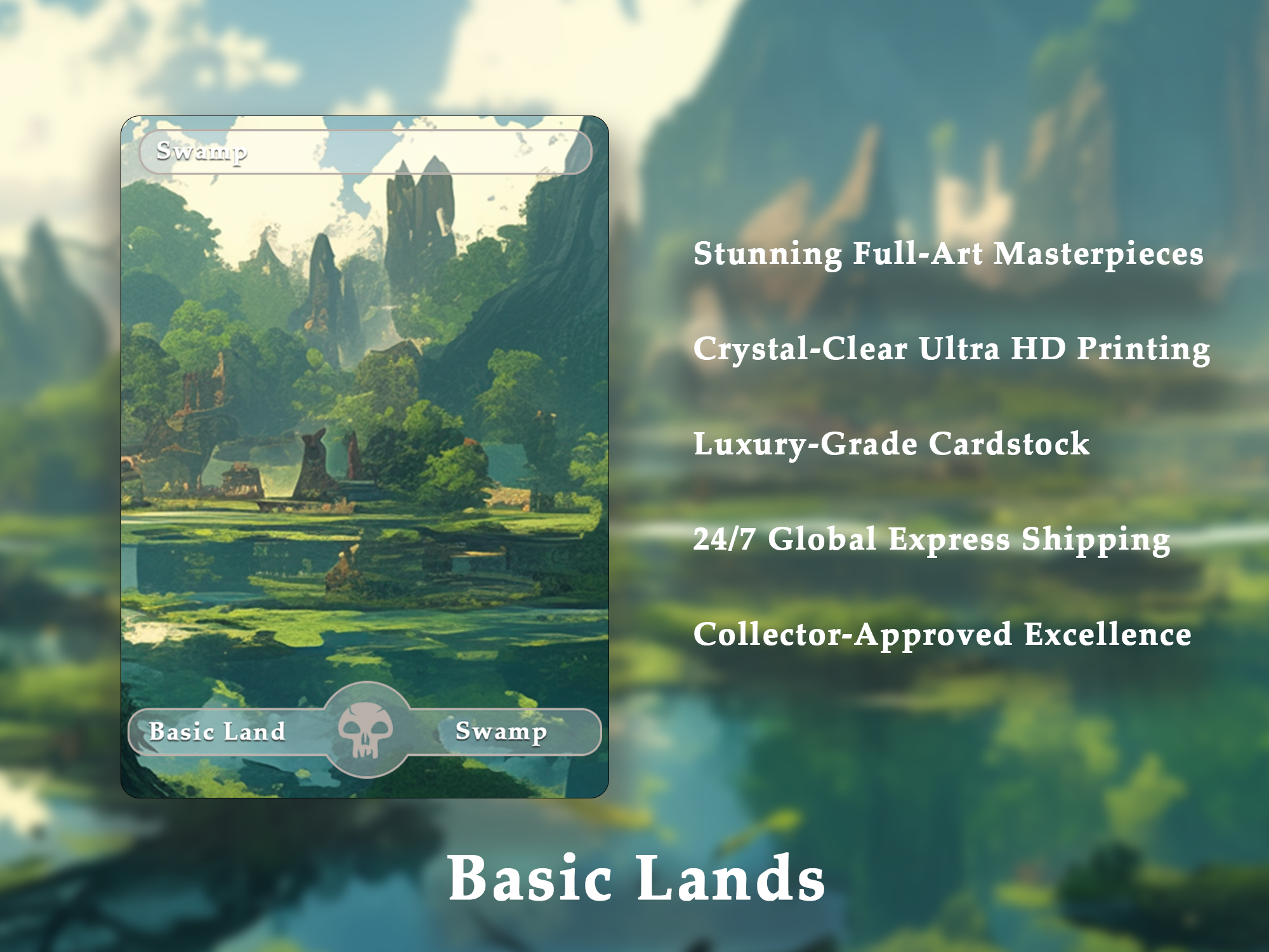 10 Basic Land-Swamp. 10 MTG proxy cards for EDH. Enhance your MTG Commander Deck
