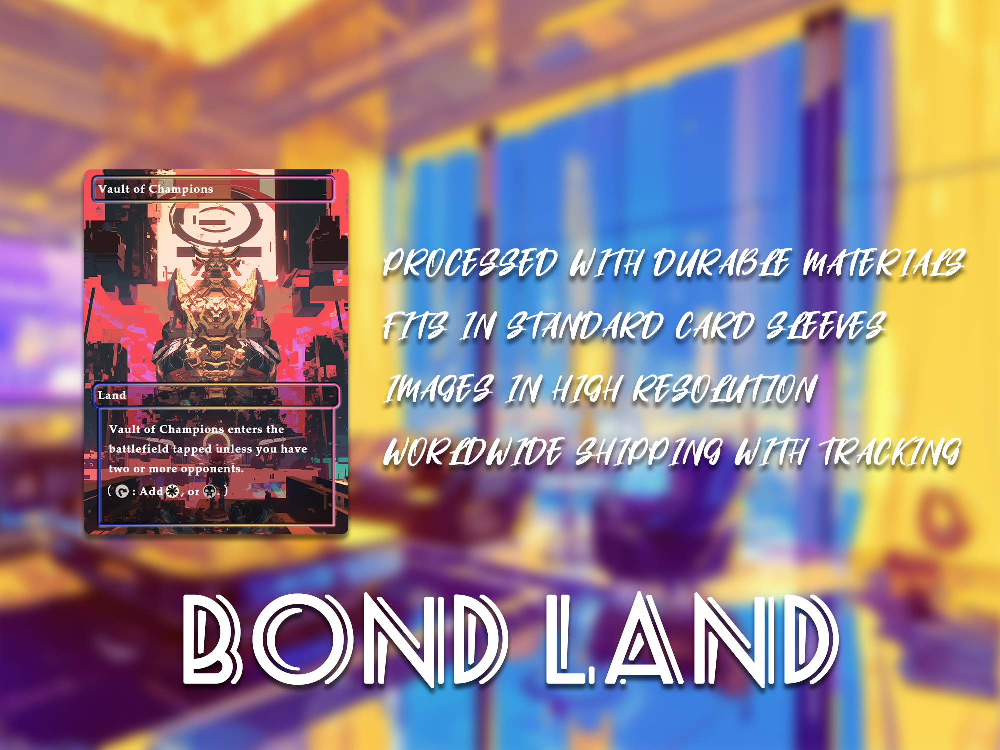 Glitch Art bond Land Pack set of 10 unique borderless custom proxy lands High quality lands for EDH or cEDH