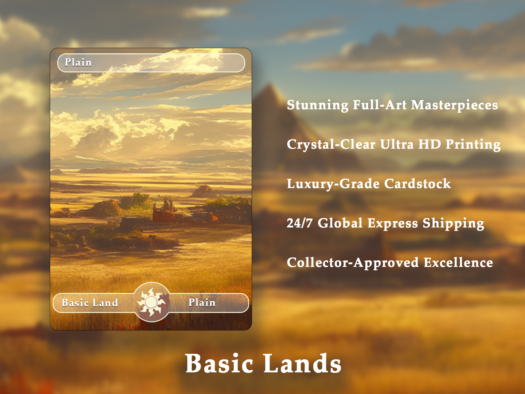 10 Basic Land-Plain. 10 MTG proxy cards for EDH. Enhance your MTG Commander Deck