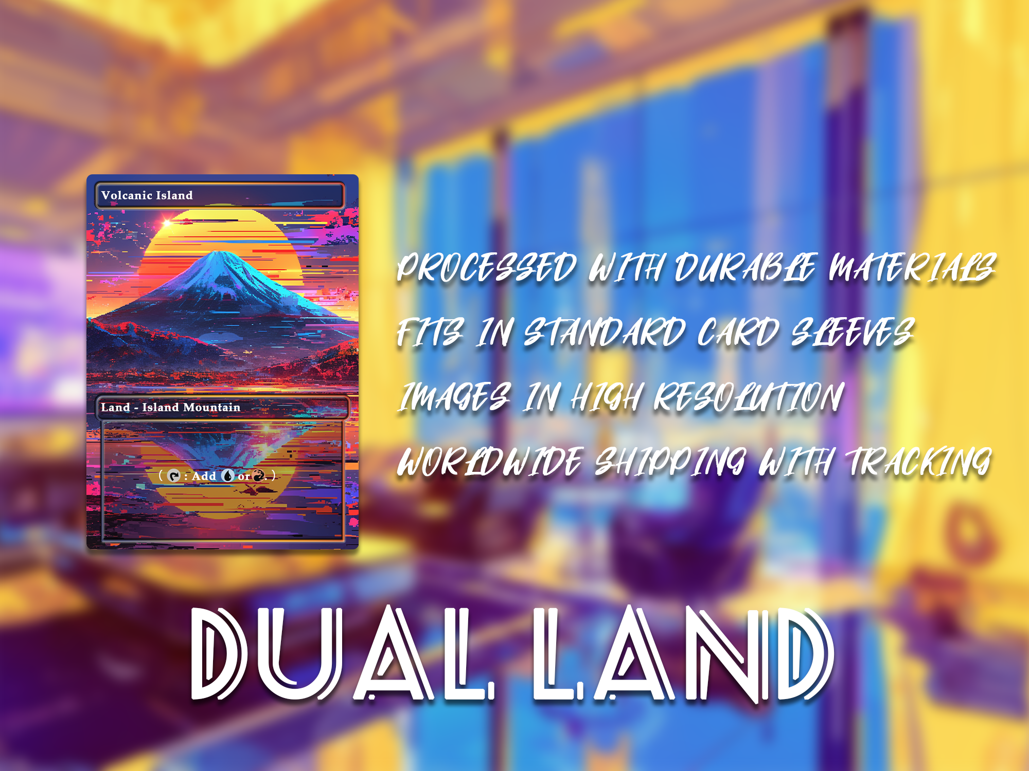 Glitch Art dual Land Pack set of 10 unique borderless custom proxy lands High quality lands for EDH or cEDH