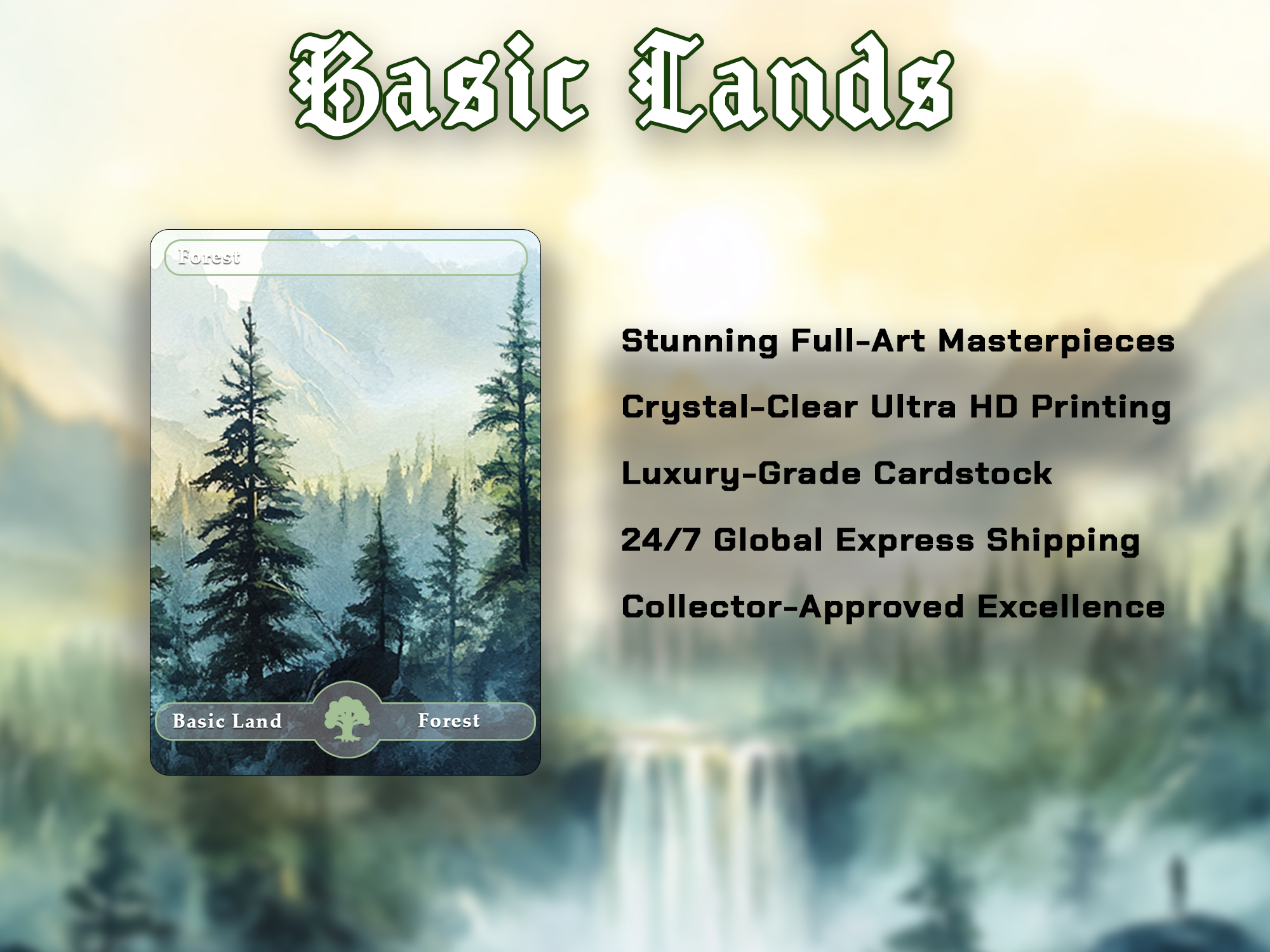 10 Basic Land-Forest. 10 proxy cards for EDH. Enhance your Commander Deck