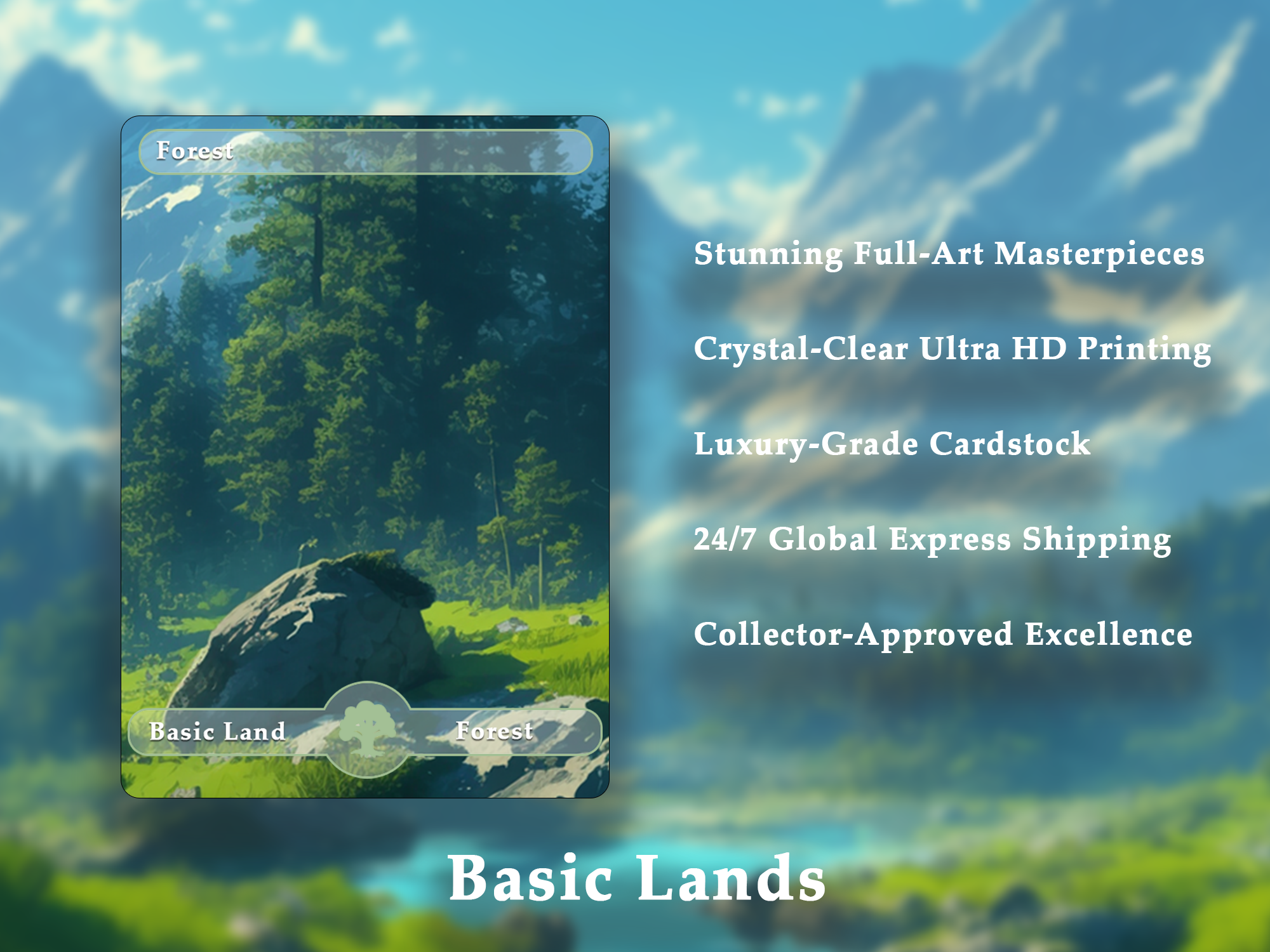 10 Basic Land-Forest. 10 MTG proxy cards for EDH. Enhance your MTG Commander Deck