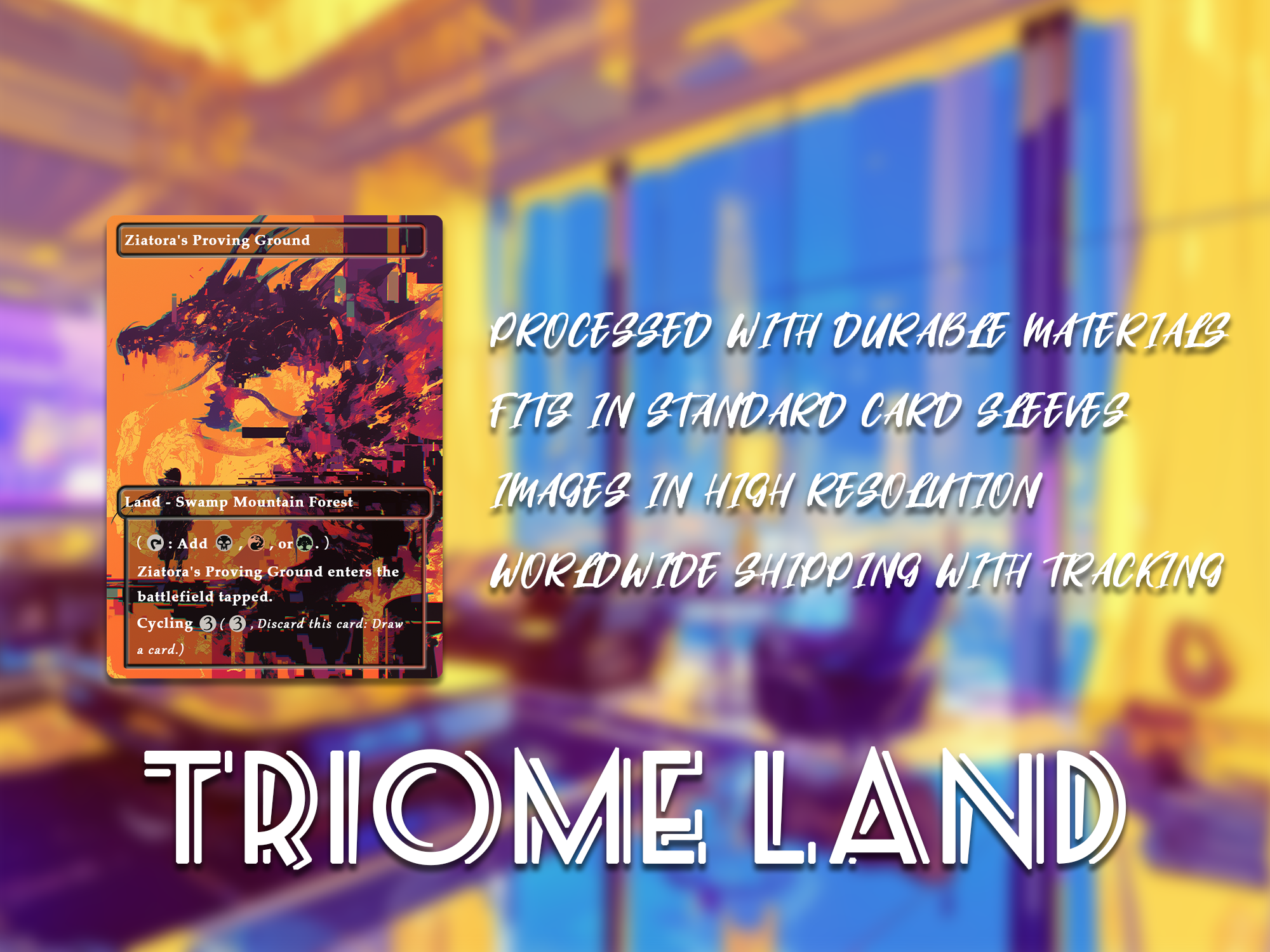 Glitch Art triome Land Pack set of 10 unique borderless custom proxy lands High quality lands for EDH or cEDH