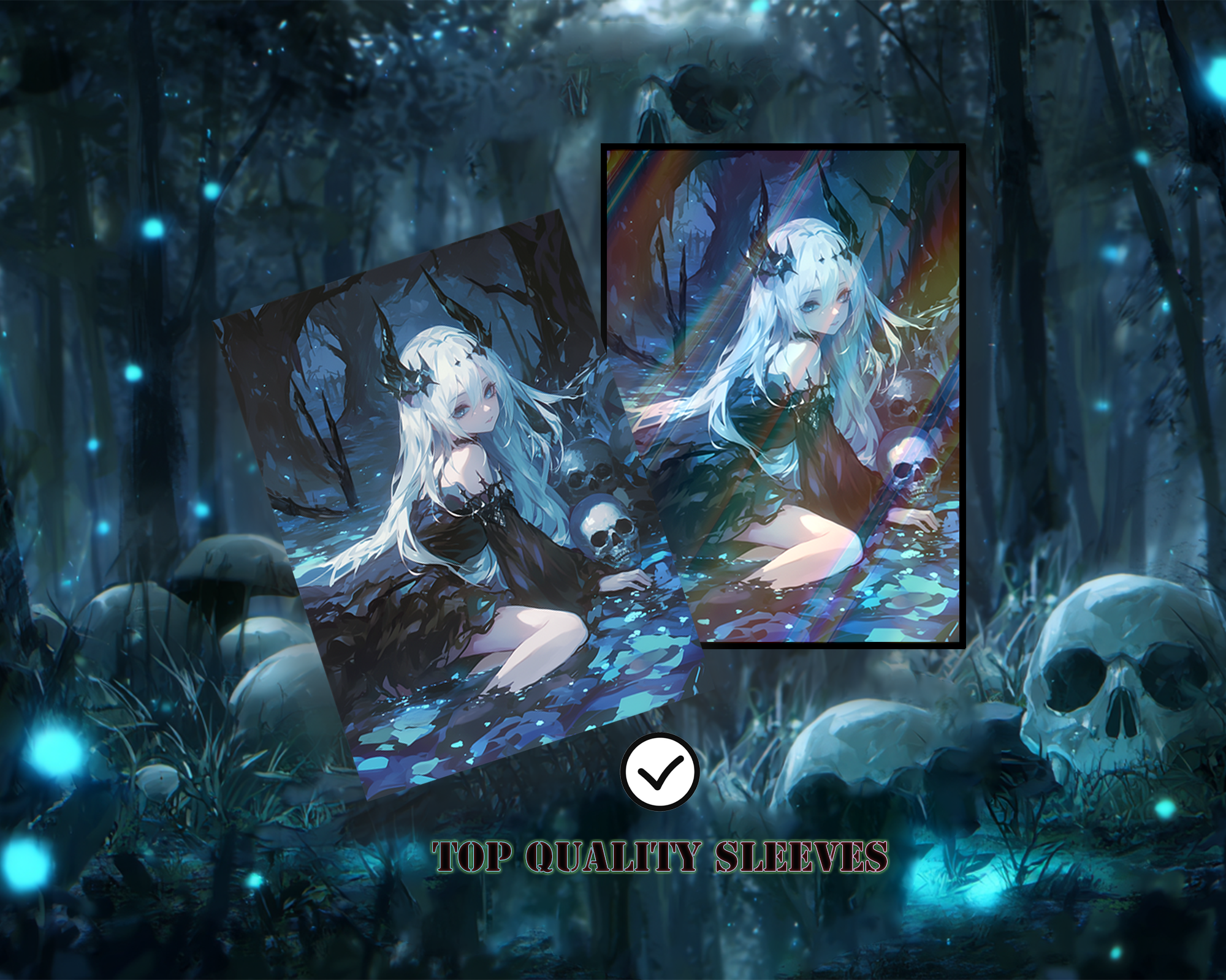 Dark Swamp Anime Girl Card Sleeves