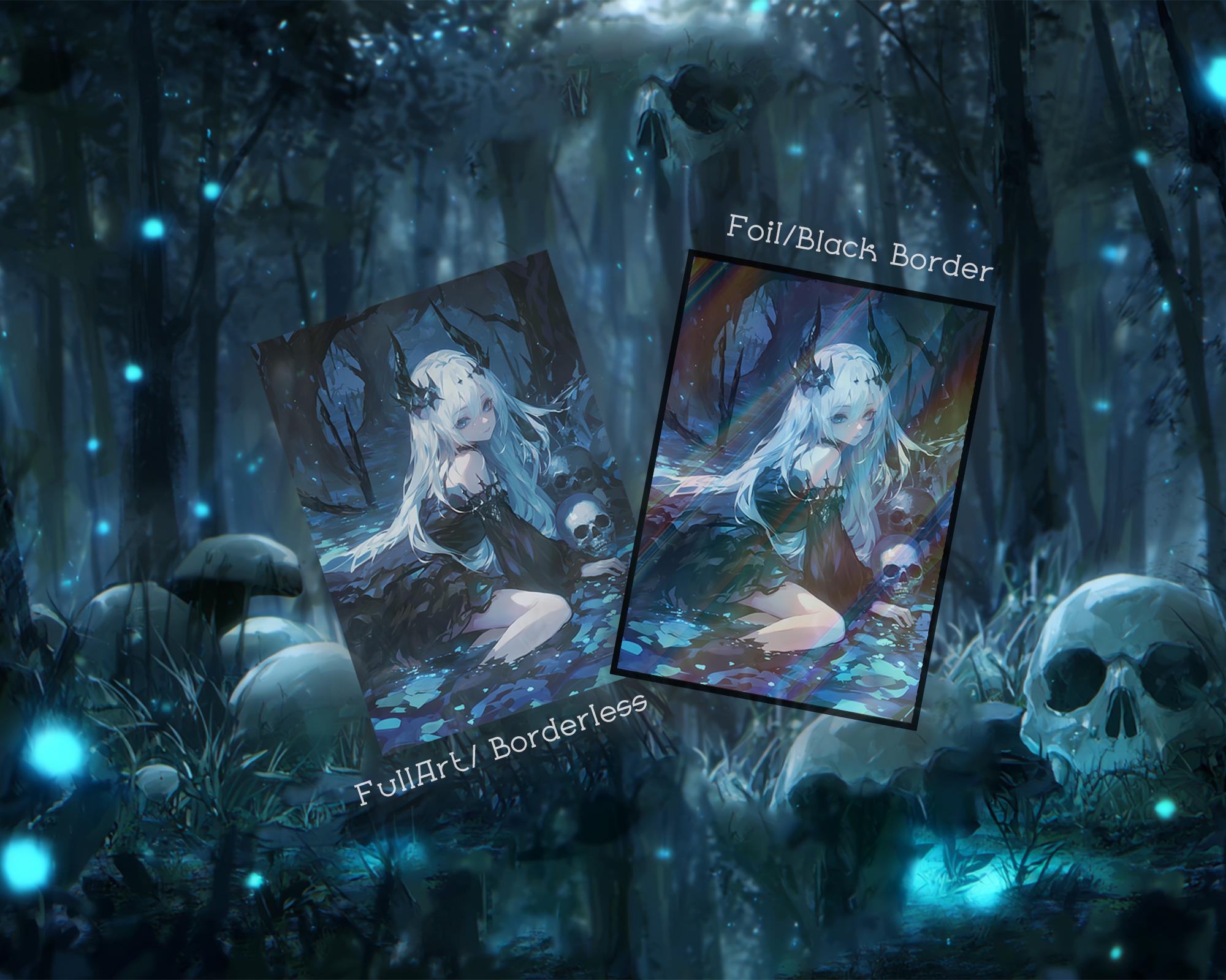 Dark Swamp Anime Girl Card Sleeves