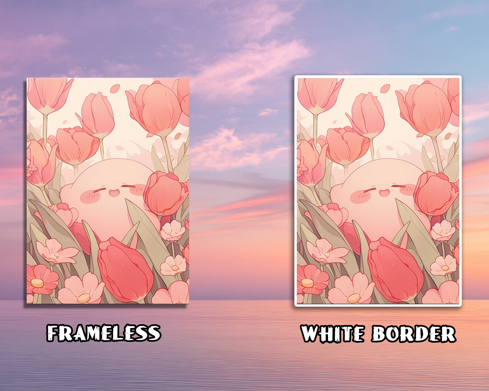 Party Kirby In Purple Flower Field Card Sleeves