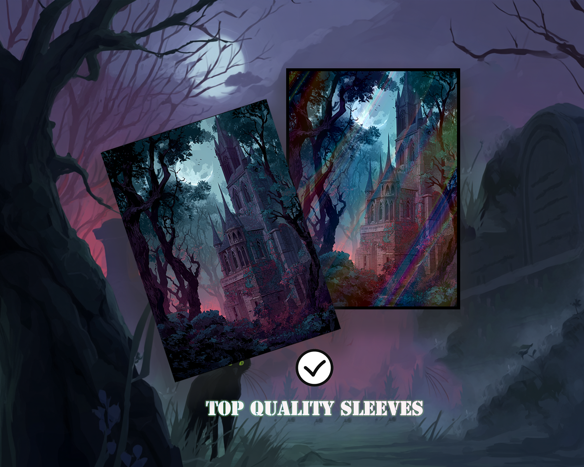 Mystical Moonlit Castle Card Sleeves