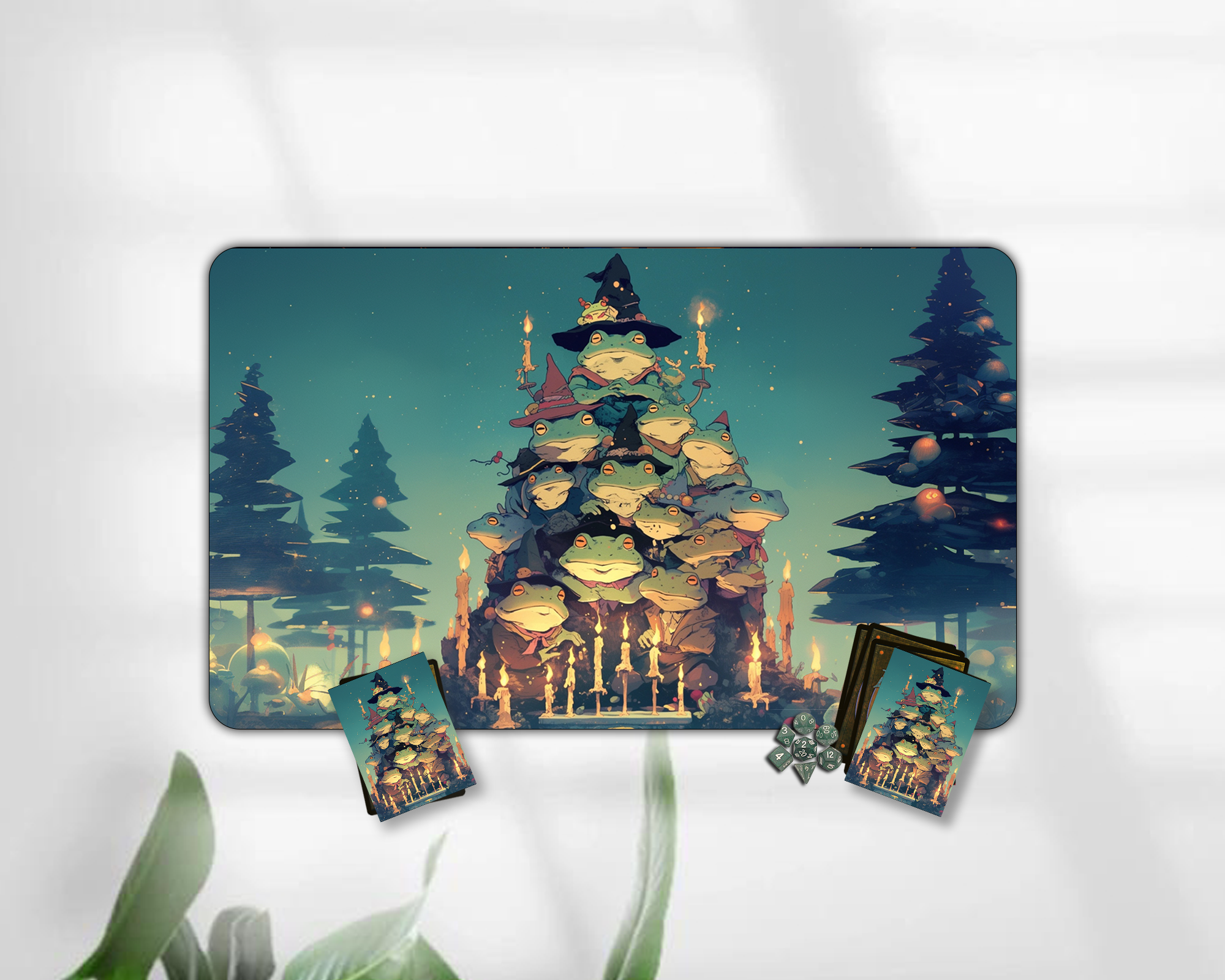 Frog Wizard Tower Play Mat| TCG Card game
