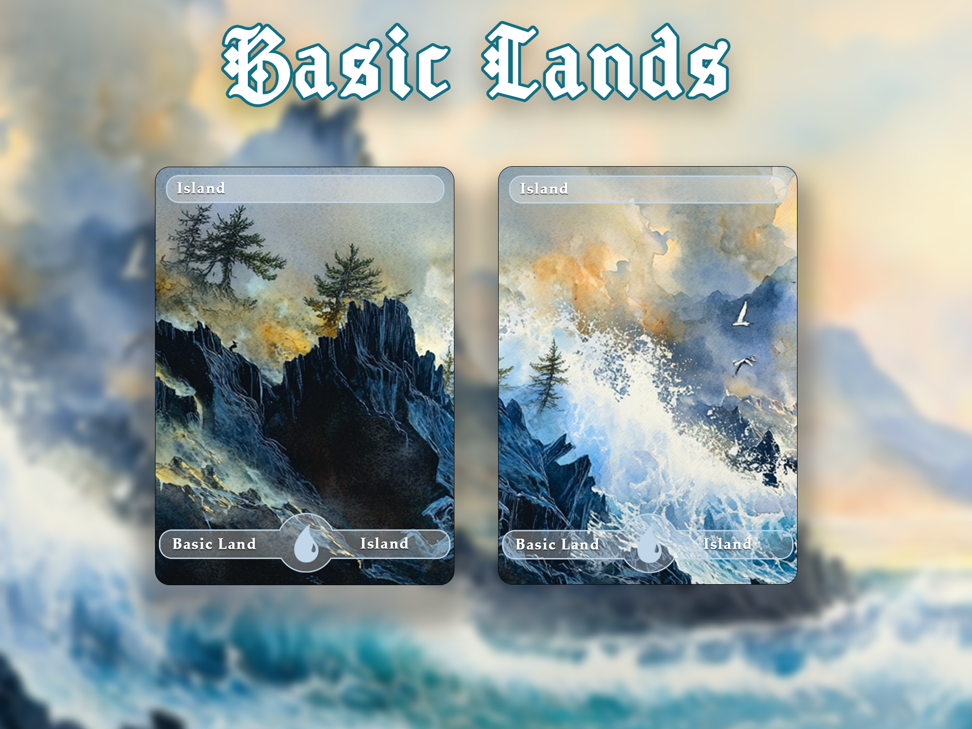 10 Basic Land-Island. 10 proxy cards for EDH. Enhance your Commander Deck