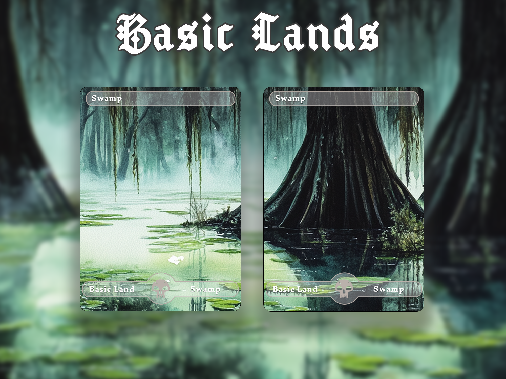 10 Basic Land-Swamp. 10 proxy cards for EDH. Enhance your Commander Deck