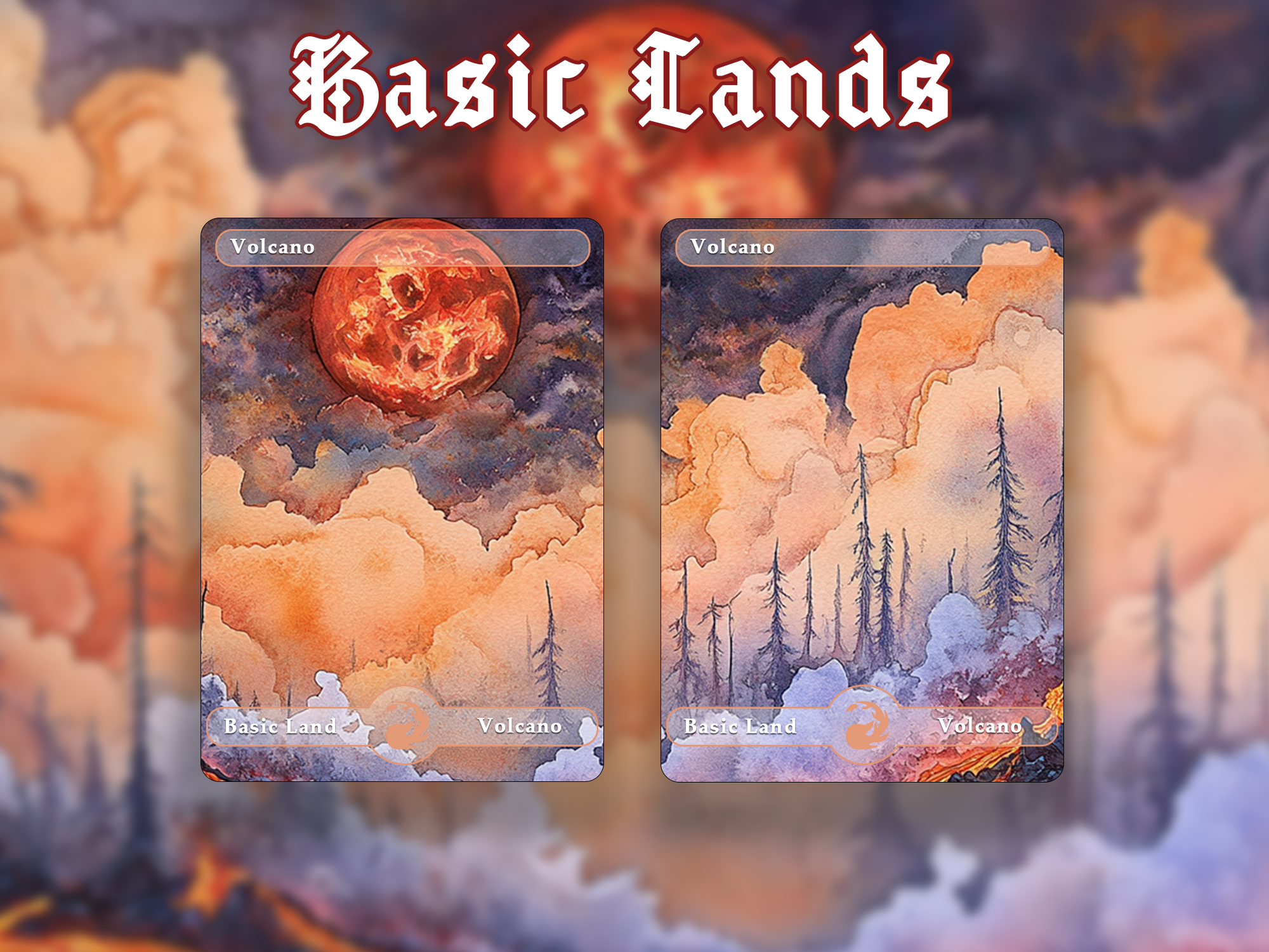 10 Basic Land-Volcano. 10 proxy cards for EDH. Enhance your Commander Deck