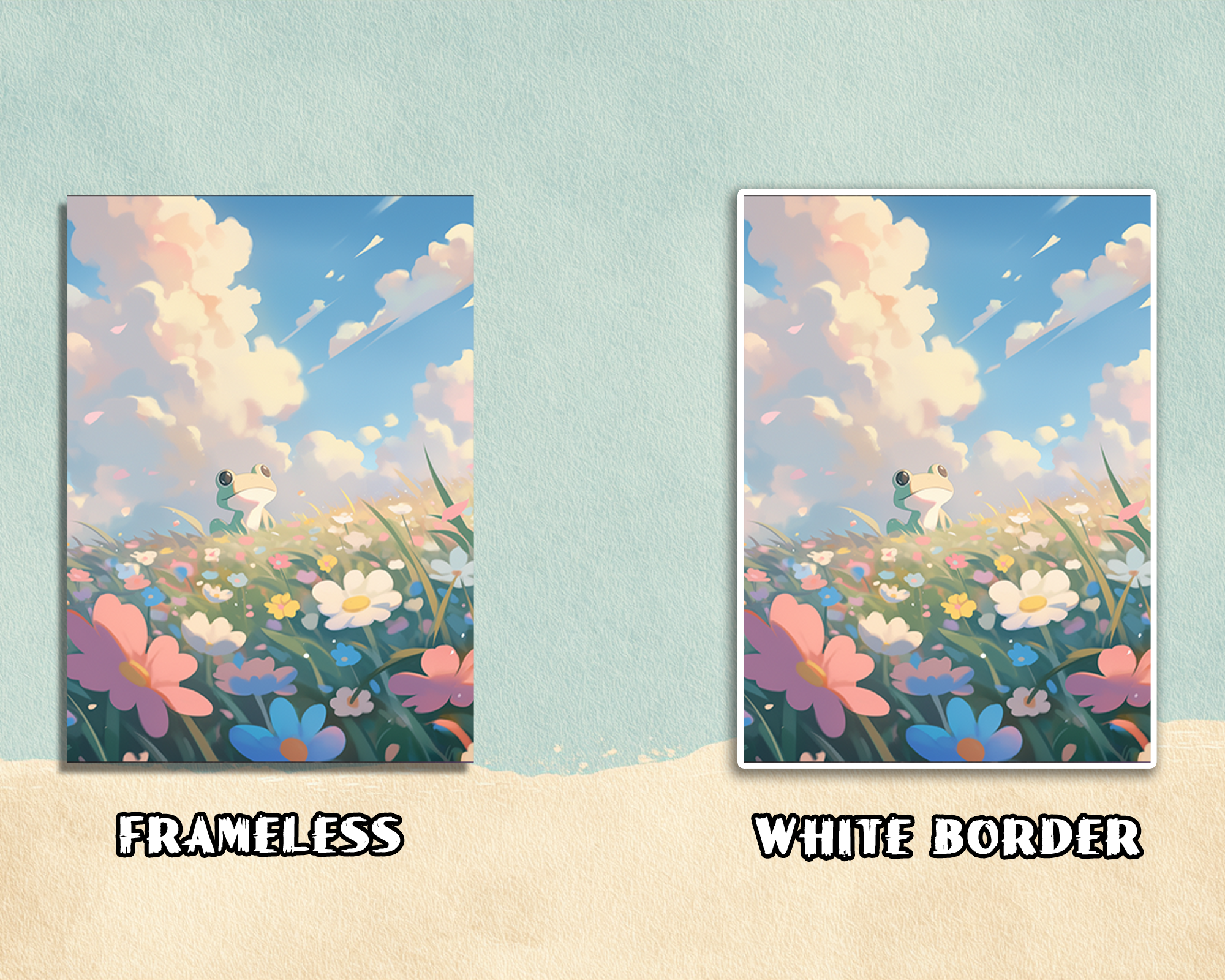 Cute Frog in Flower Field Card Sleeves