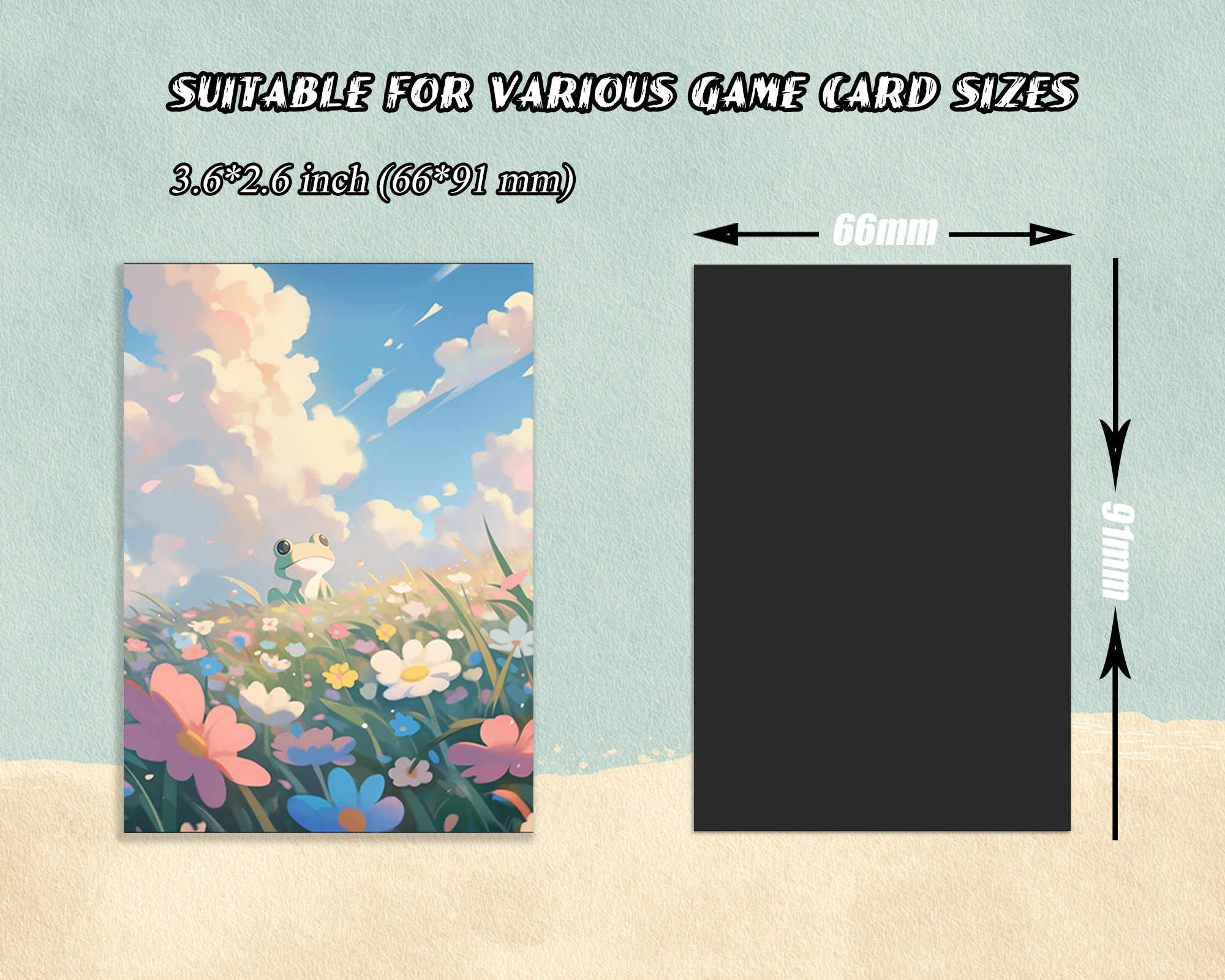Cute Frog in Flower Field Card Sleeves