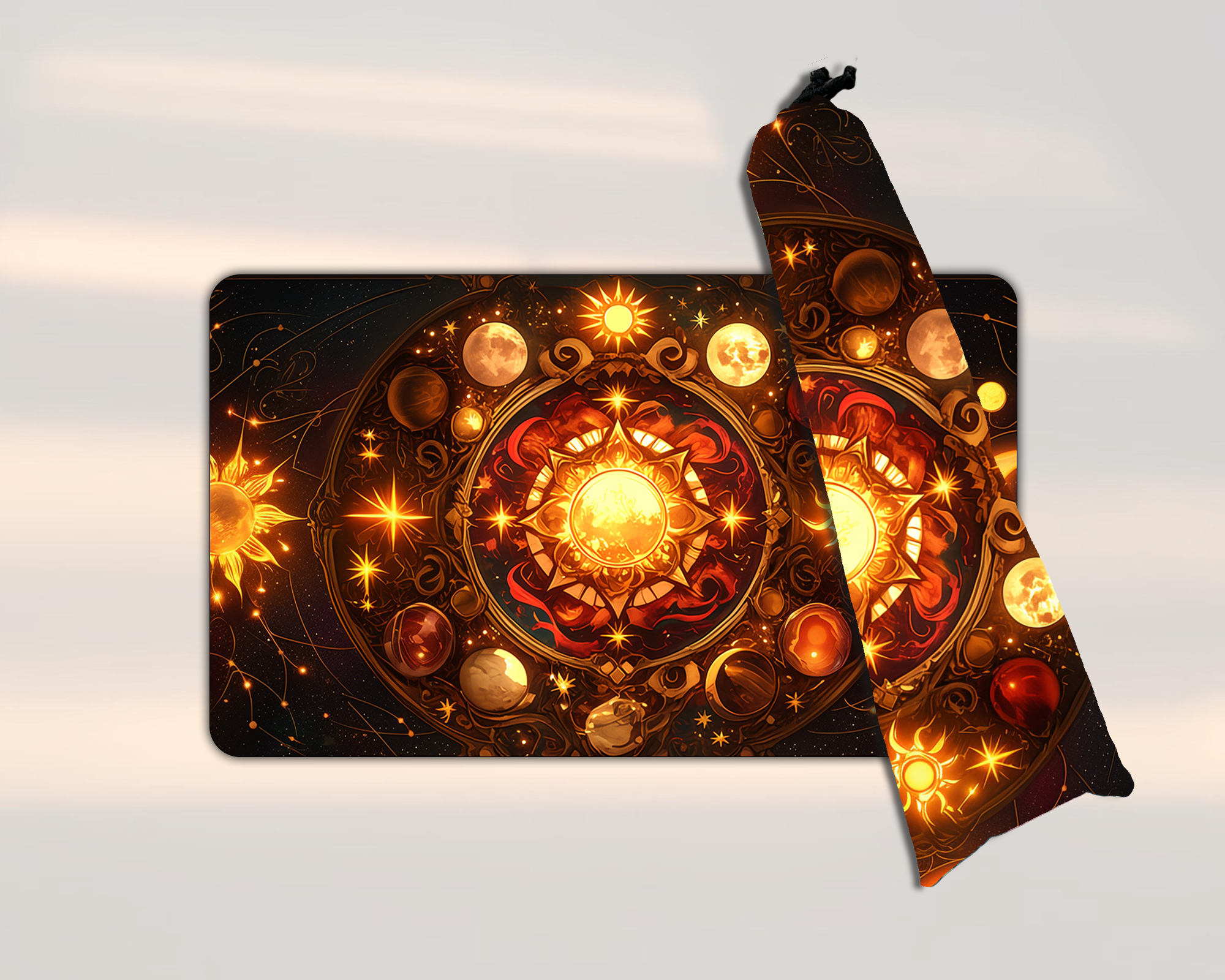 Solar & Lunar Design Play Mat| TCG Card game