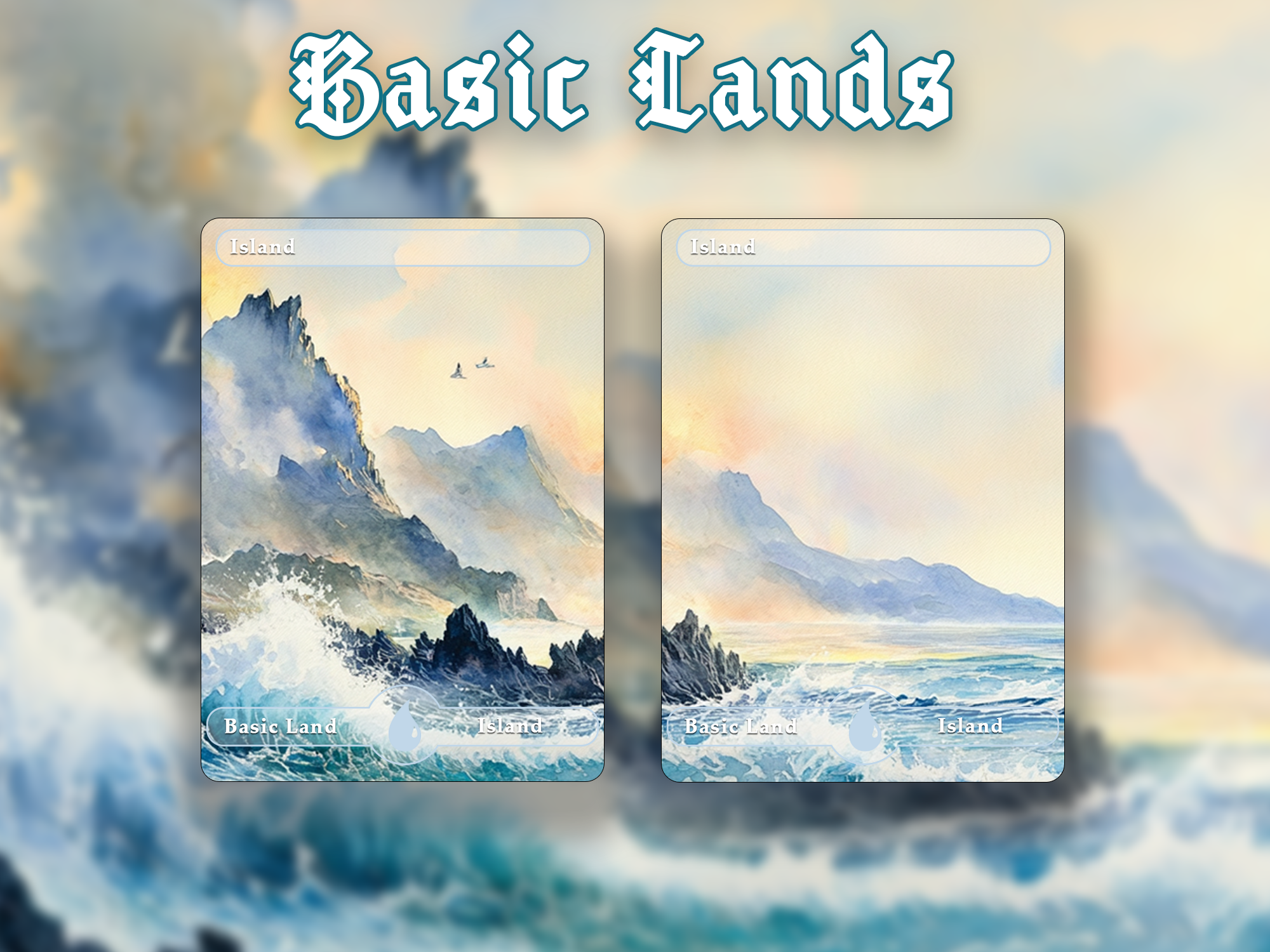 10 Basic Land-Island. 10 proxy cards for EDH. Enhance your Commander Deck