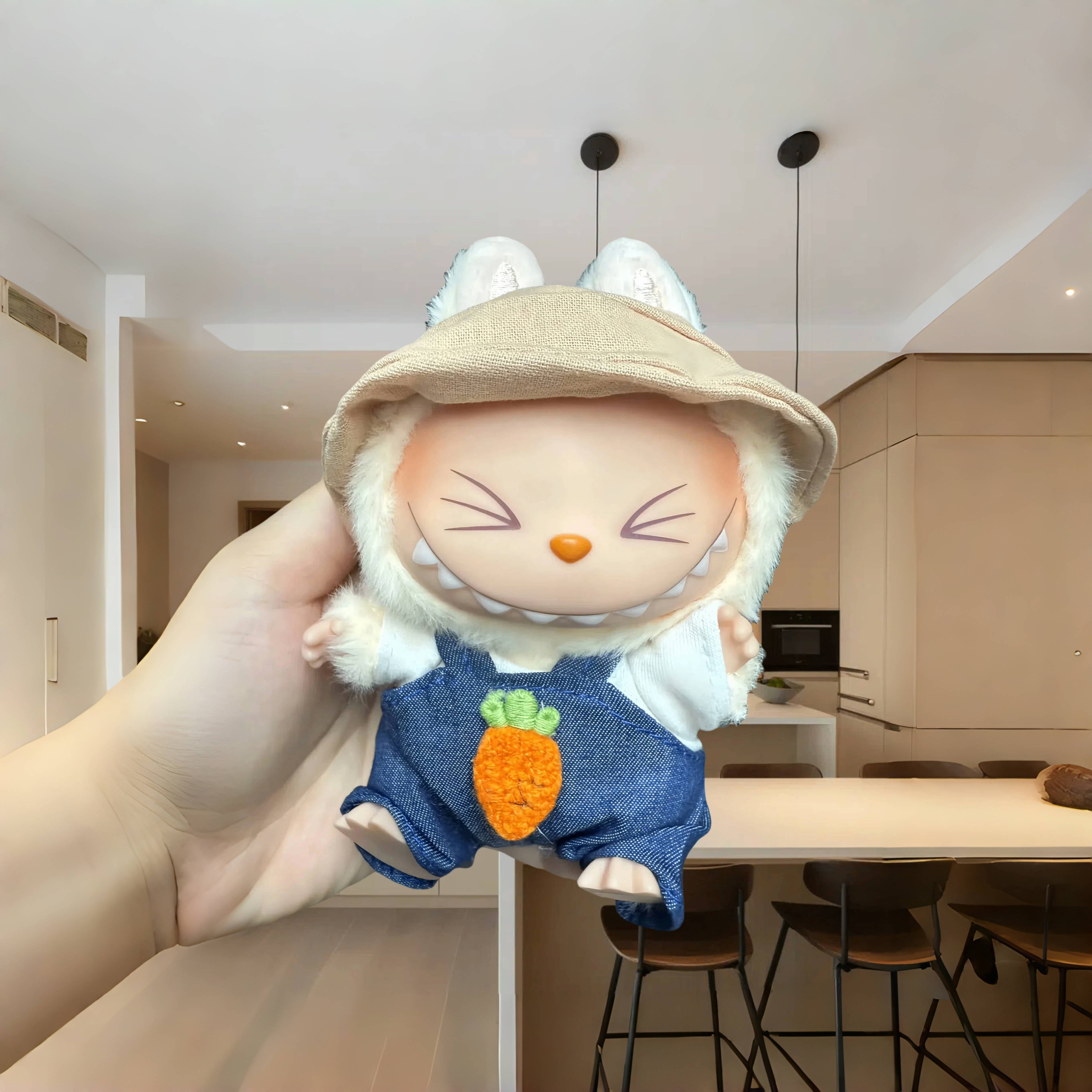 Bunny - themed Handmade Outfit Set for Labubu(Doll not included)