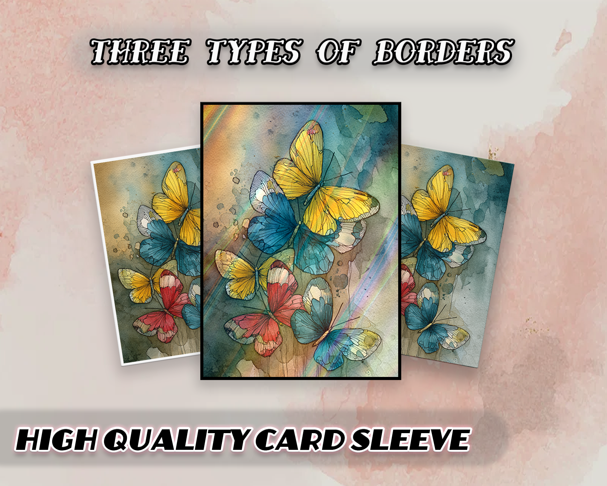 Watercolor Butterfly Card Sleeves