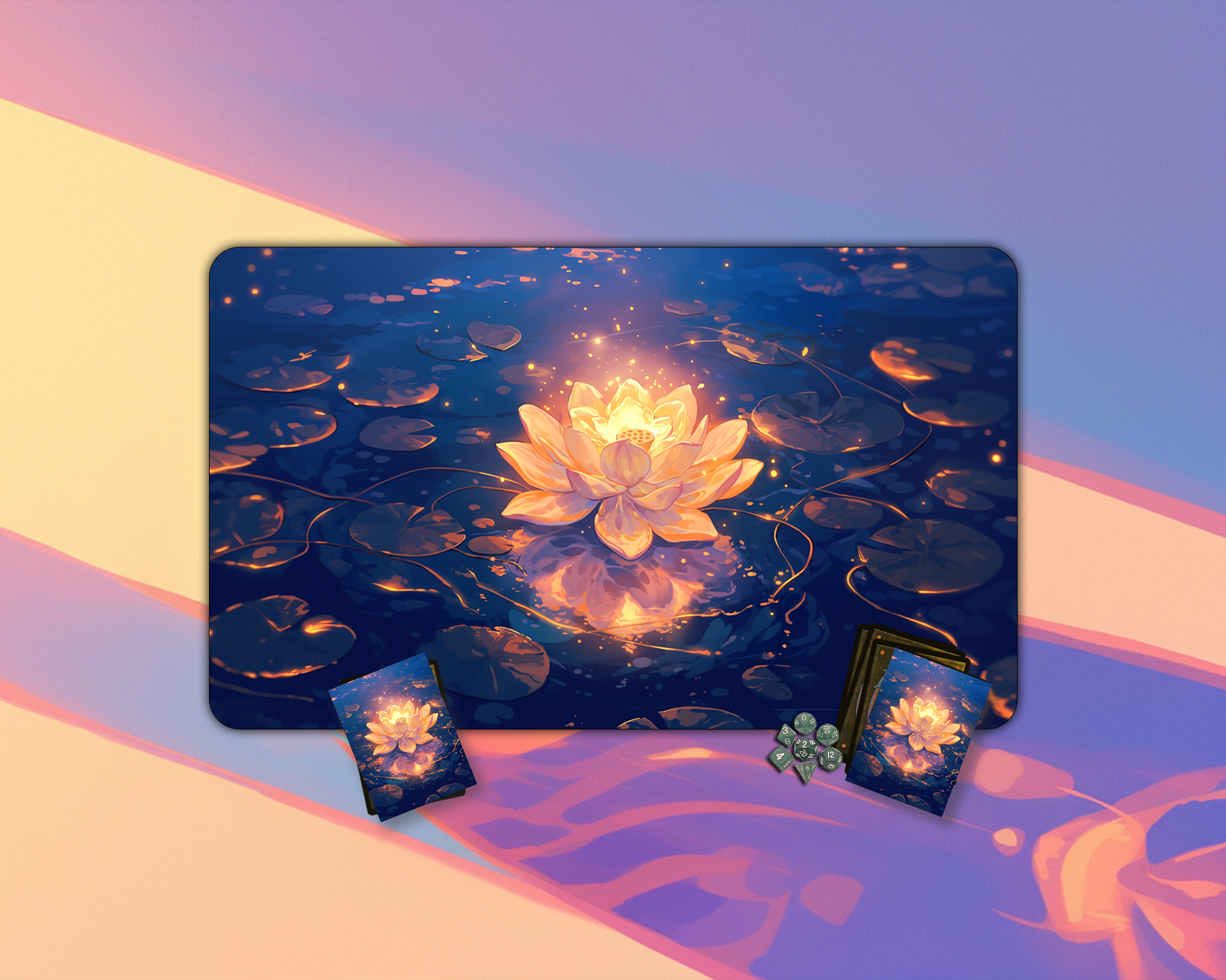 Gilded Lotus Play Mat| TCG Card game