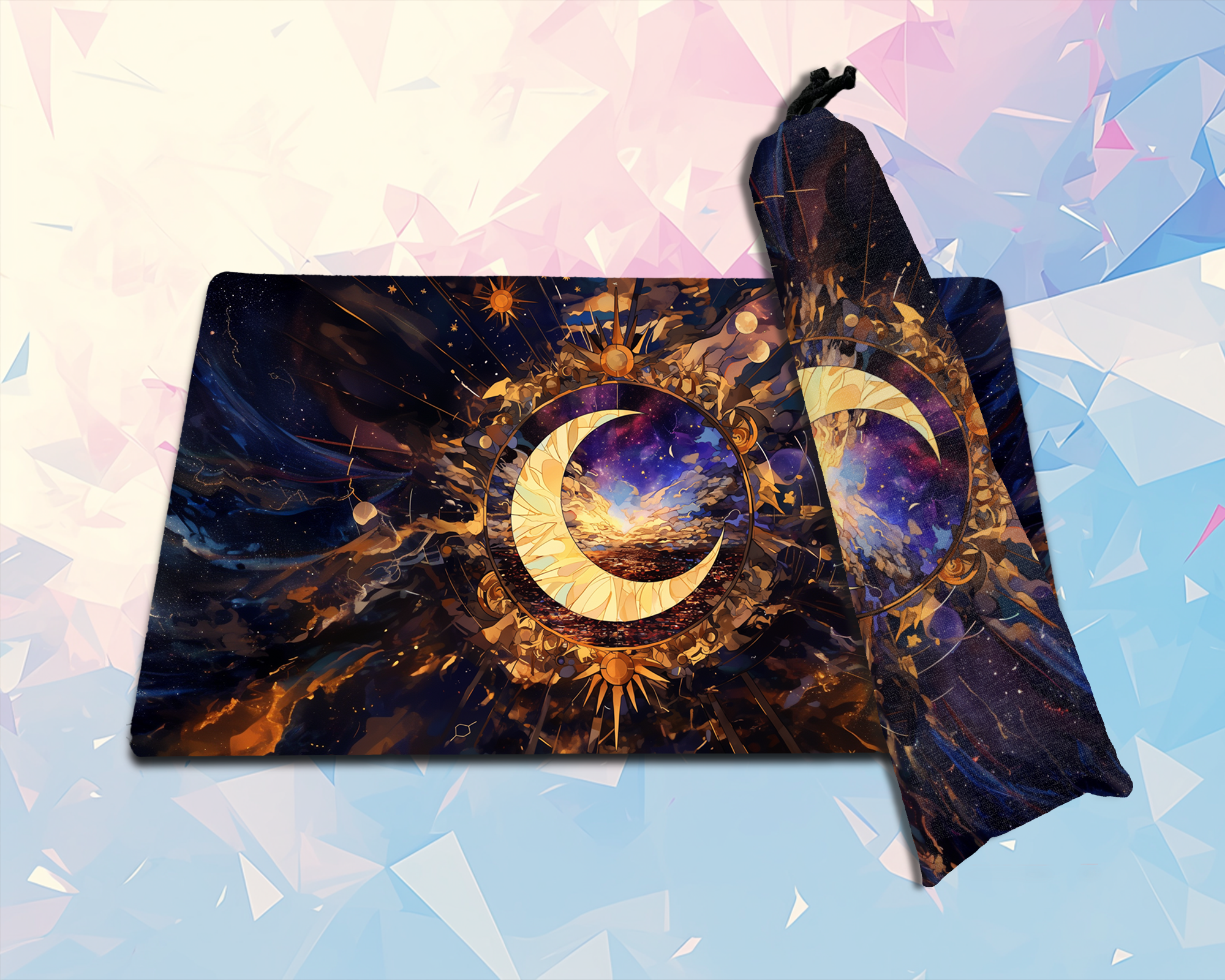 Mystic Moon & Stars Play Mat| TCG Card game