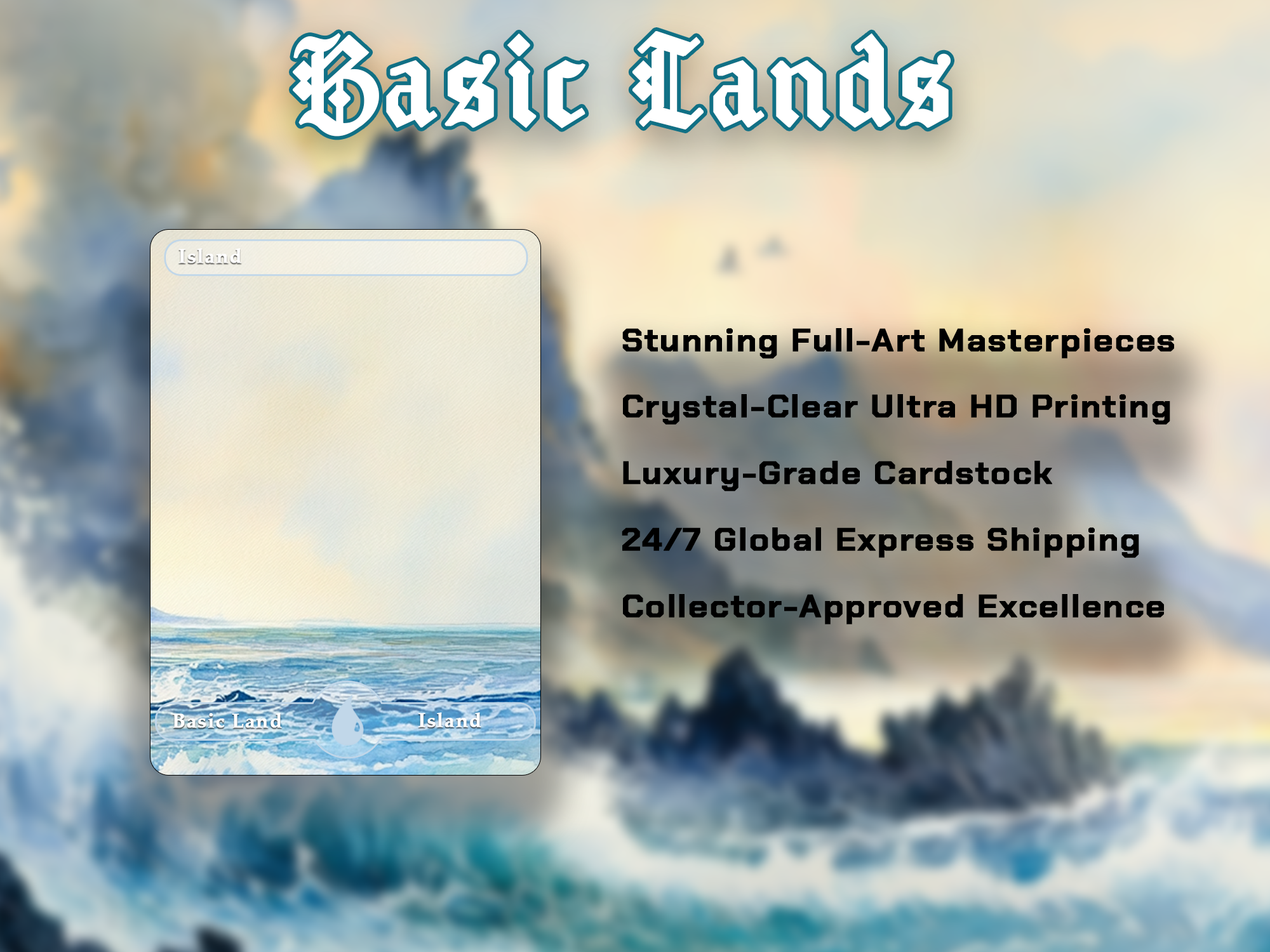 10 Basic Land-Island. 10 proxy cards for EDH. Enhance your Commander Deck
