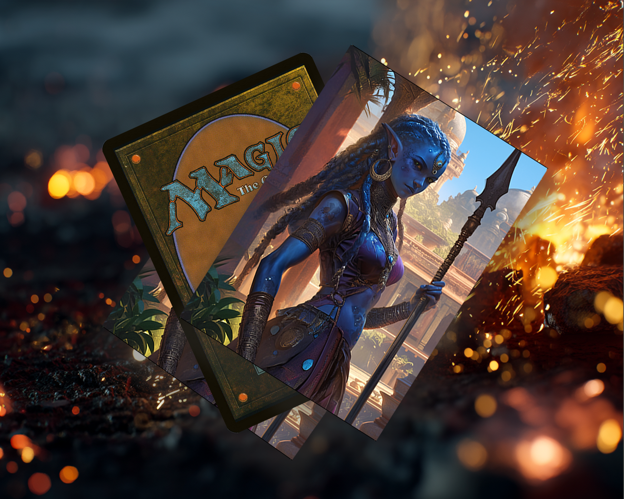 Blue Elf Warrior Card Sleeves