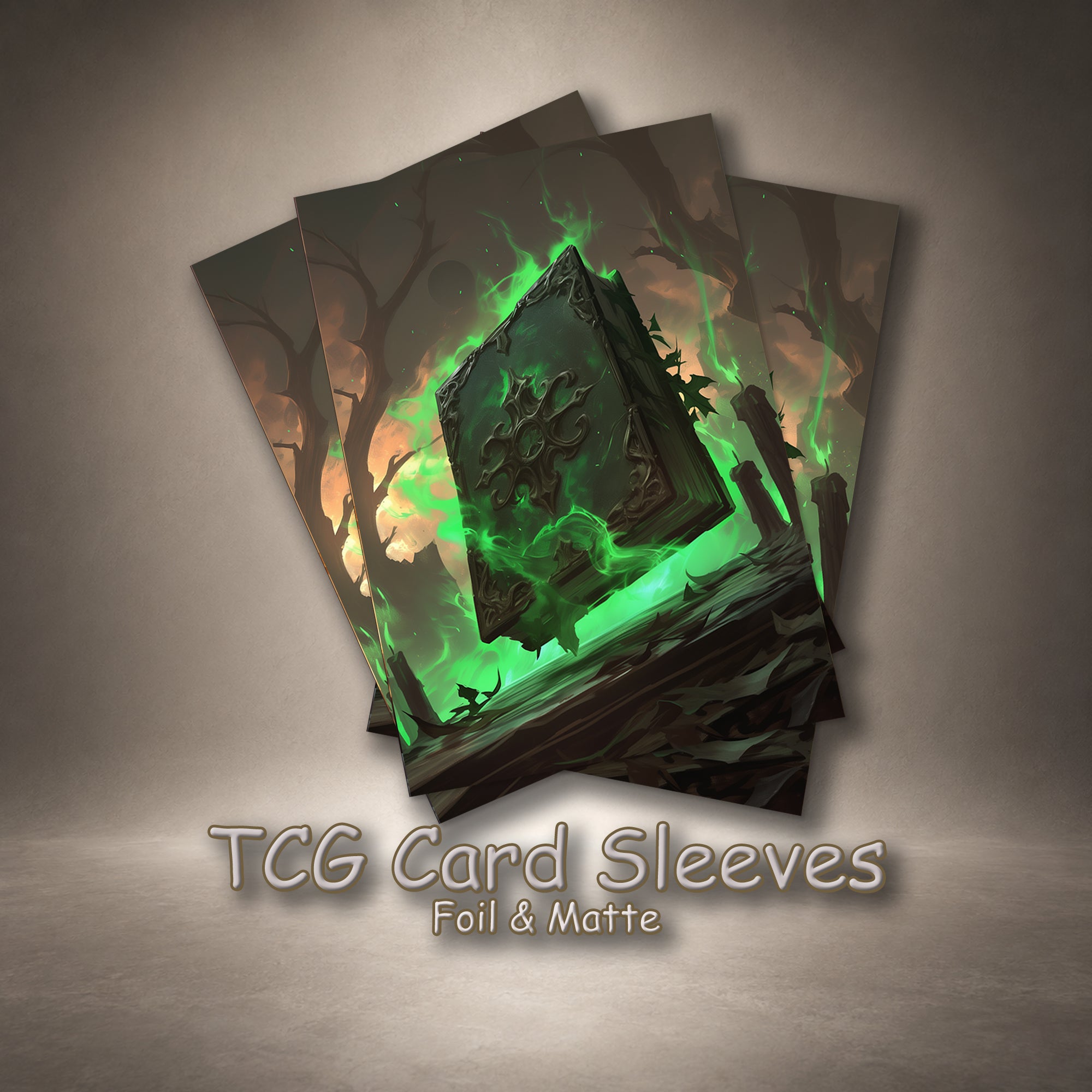 Cursed Emerald Spellbook TCG Card Sleeves