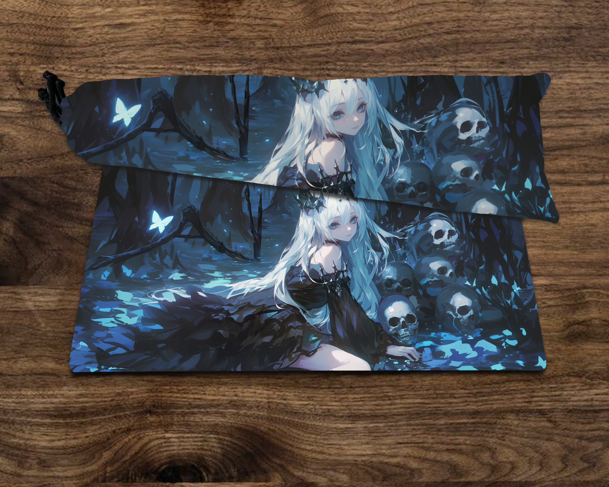 Dark Swamp Anime Girl Play Mat| TCG Card game
