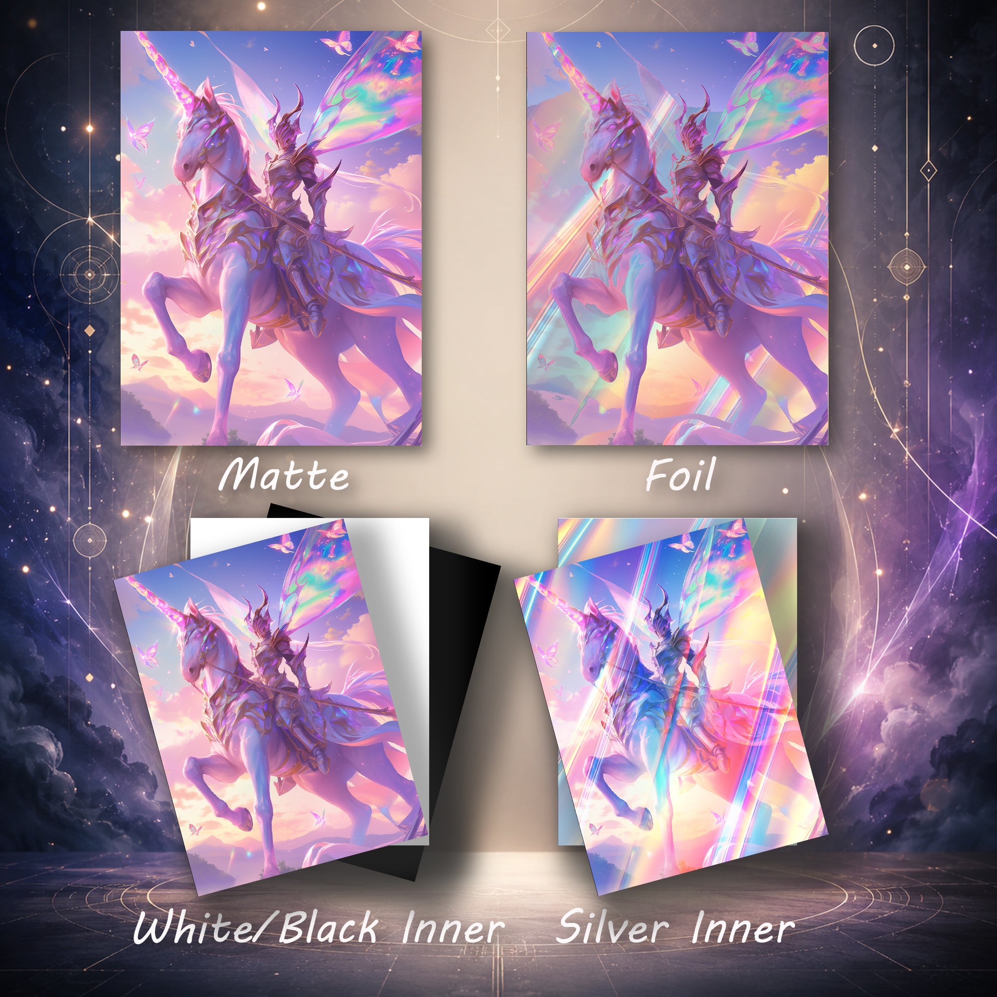 Fairy Knight Unicorn TCG Card Sleeves