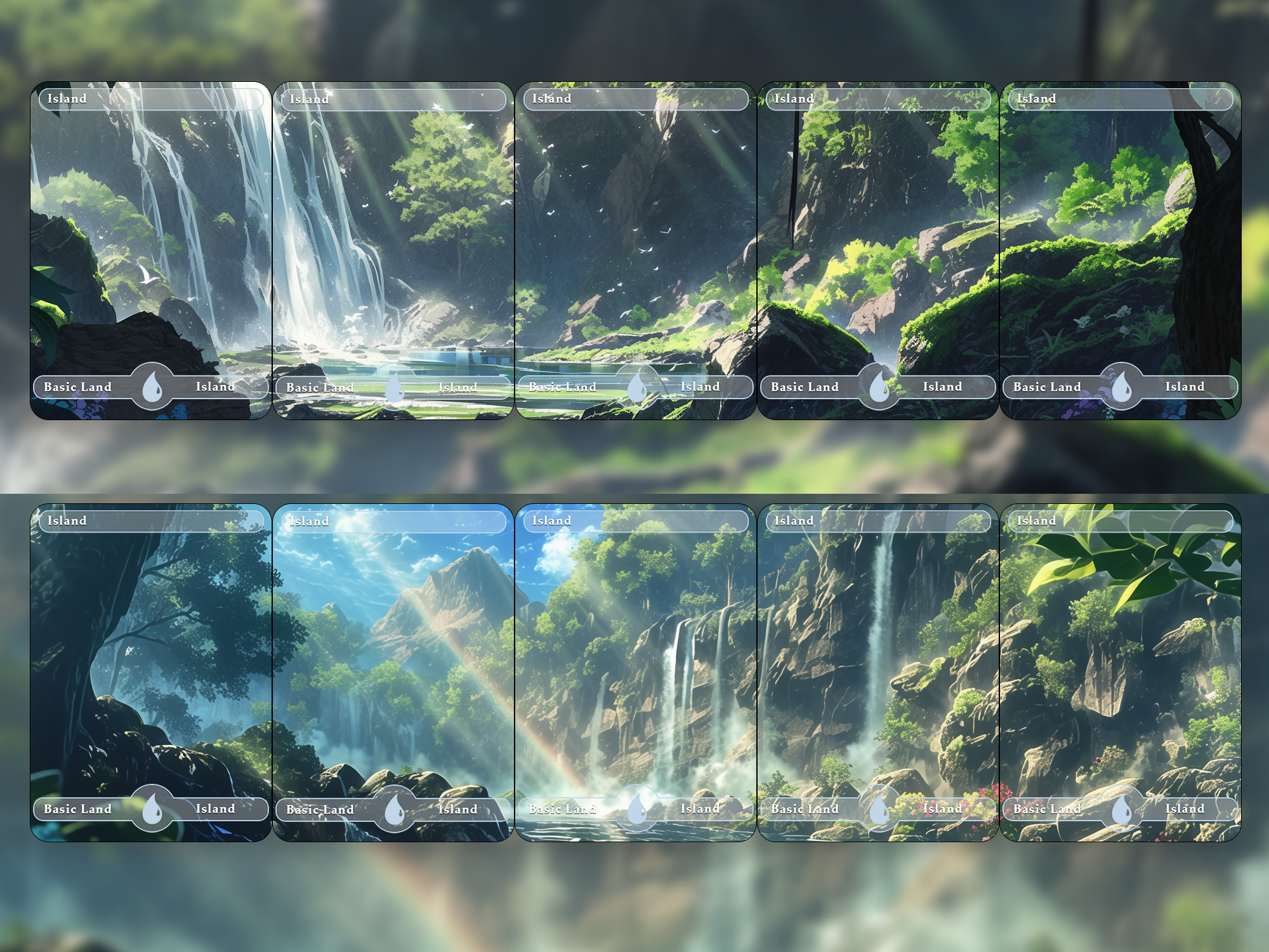 10 Basic Land-Island. 10 proxy cards for EDH. Enhance your Commander Deck