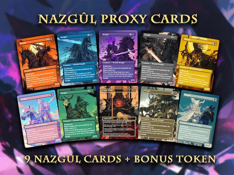 Exclusive Nazgûl Proxy Card Bundle: 9 Cards & a Bonus Token