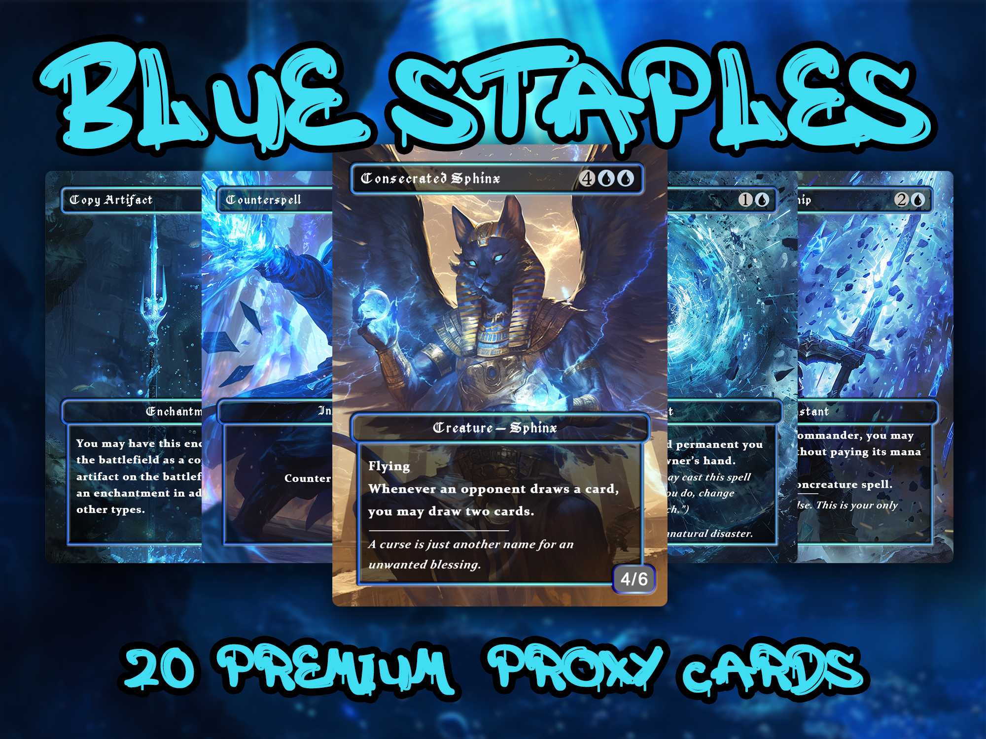 Premium Blue Proxy Card Collection: 20 Staples Included