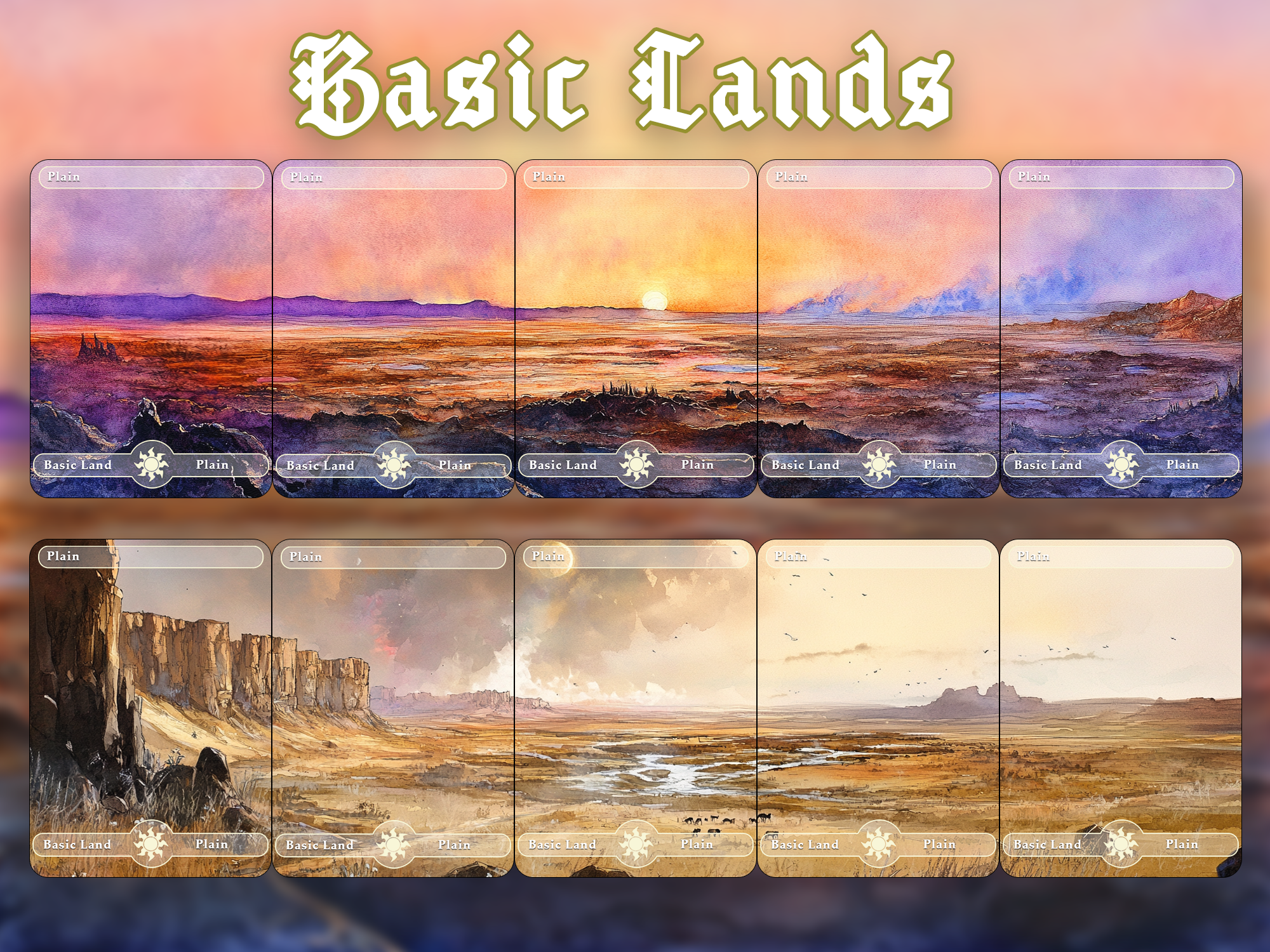 10 Basic Land-Plain. 10 proxy cards for EDH. Enhance your Commander Deck