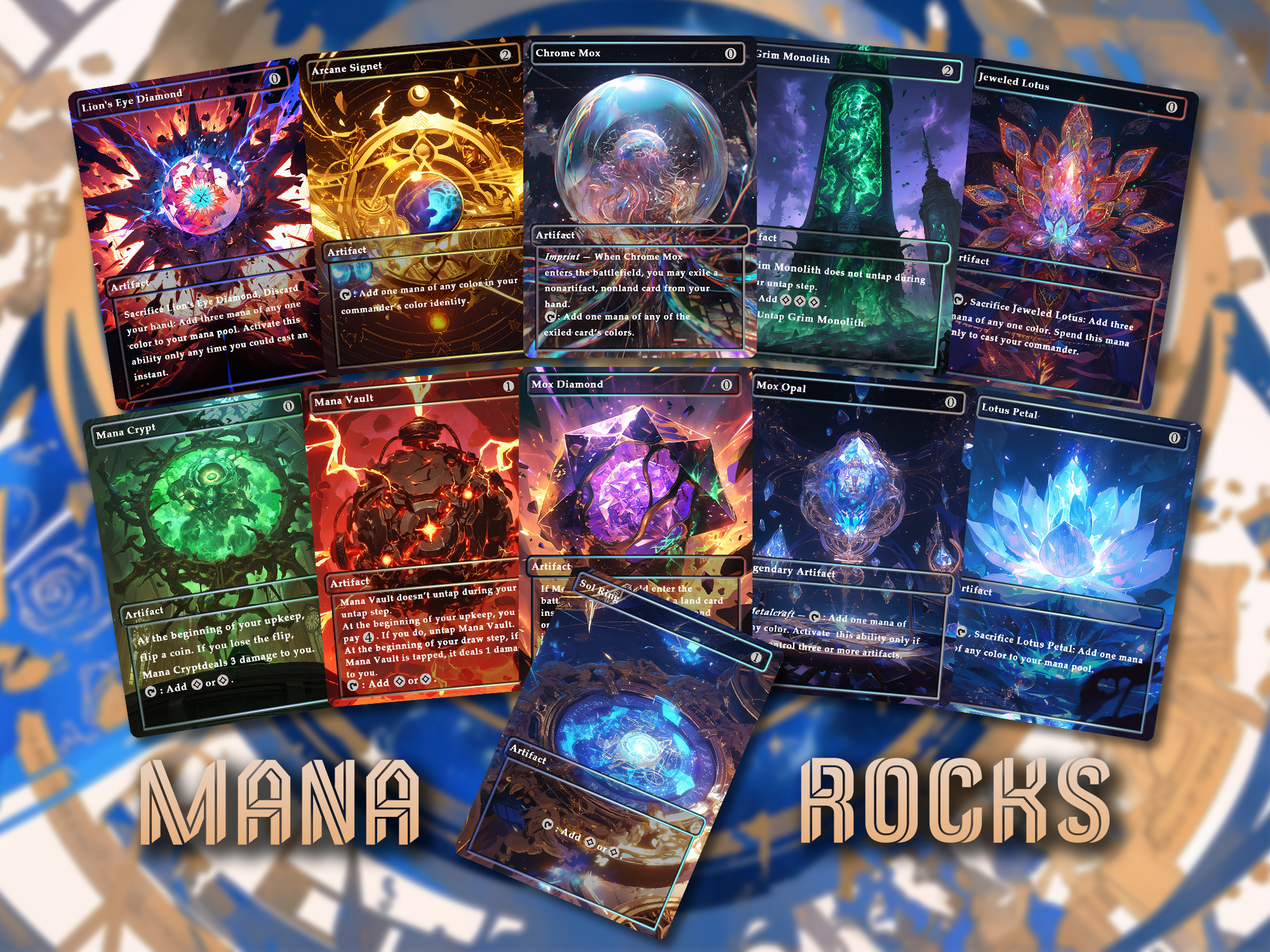 Mana Rocks Collection: Premium Proxy Cards with Iconic Pieces