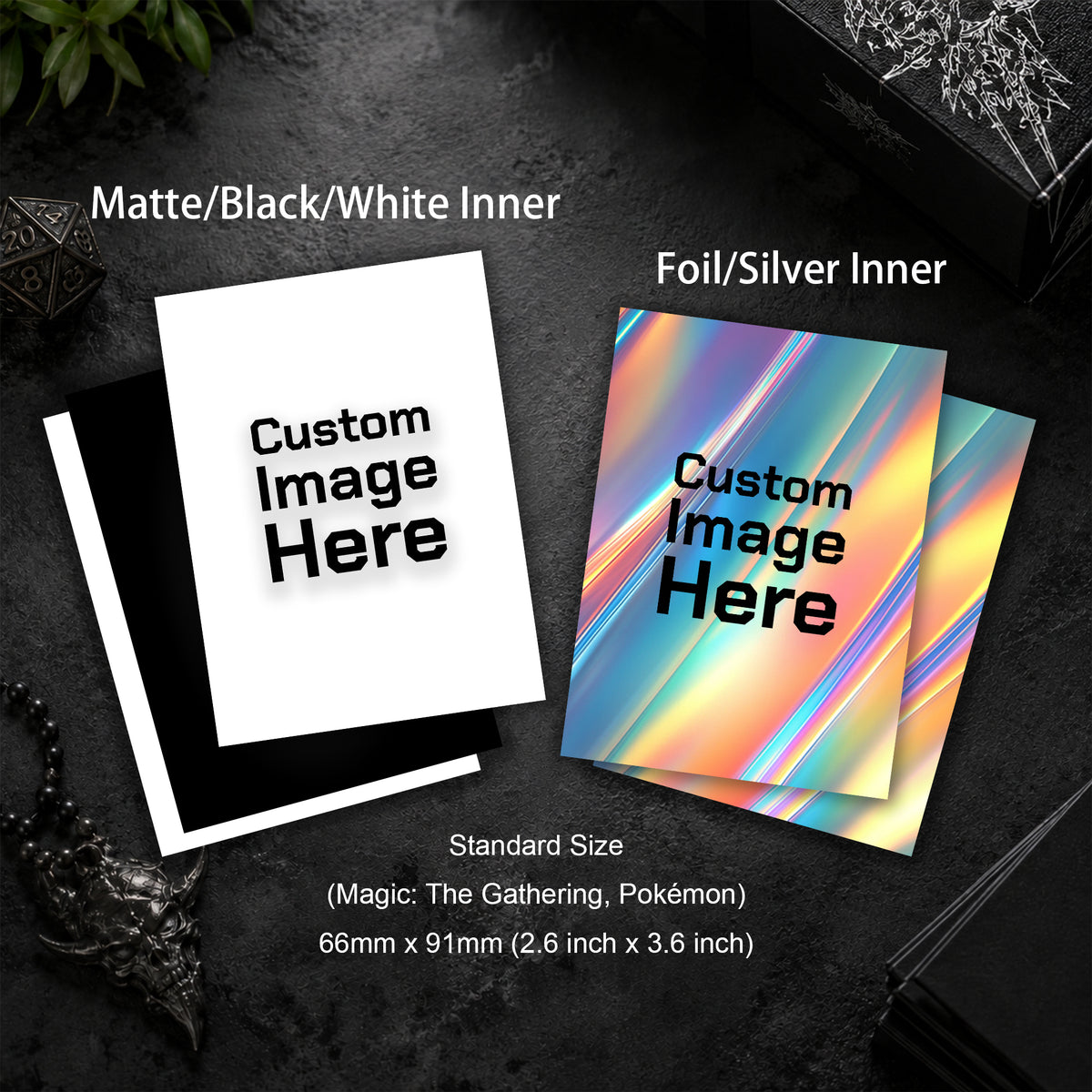 Custom Card Sleeves, Custom MTG Sleeves: Have Your Design Printed on Durable and High-Definition Sleeves, Foil Option