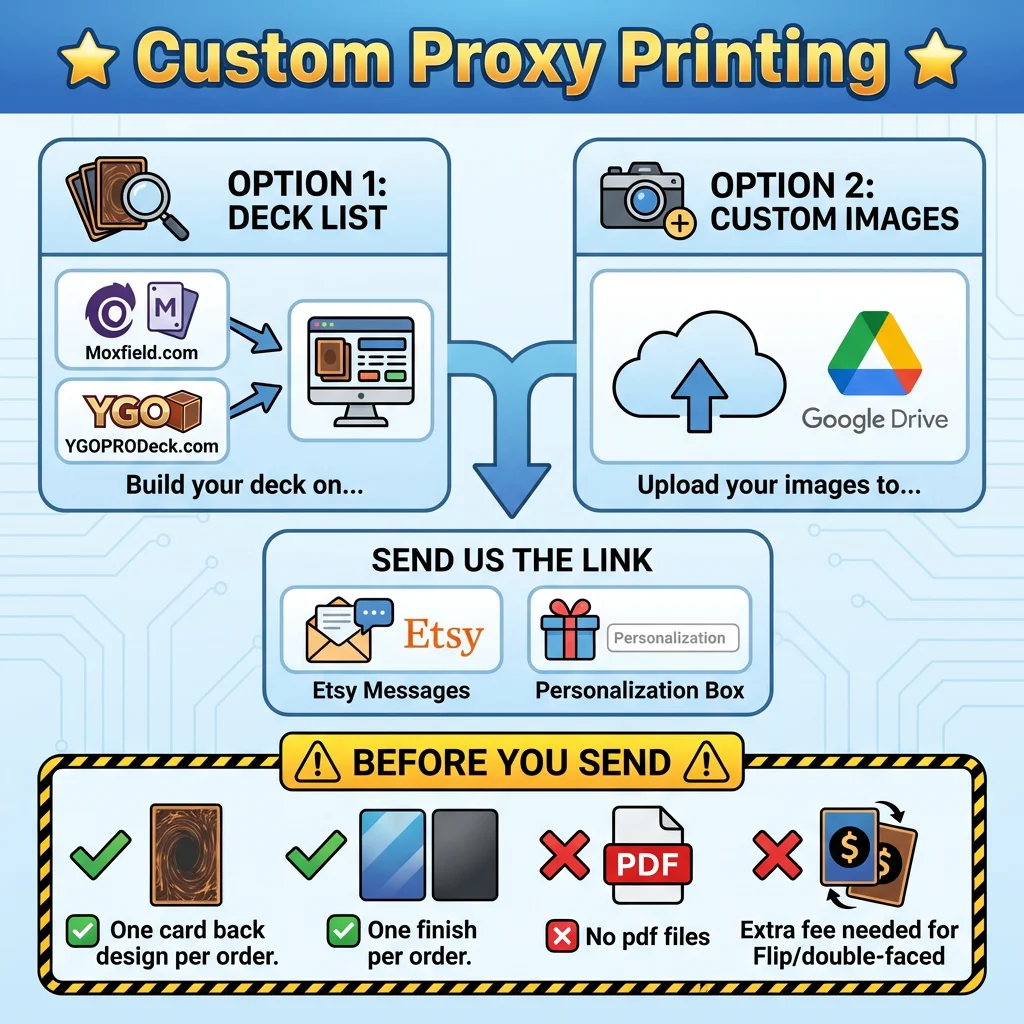 Custom Proxy Deck Printing, mtg, custom card, yugioh, lorcana, riftbound