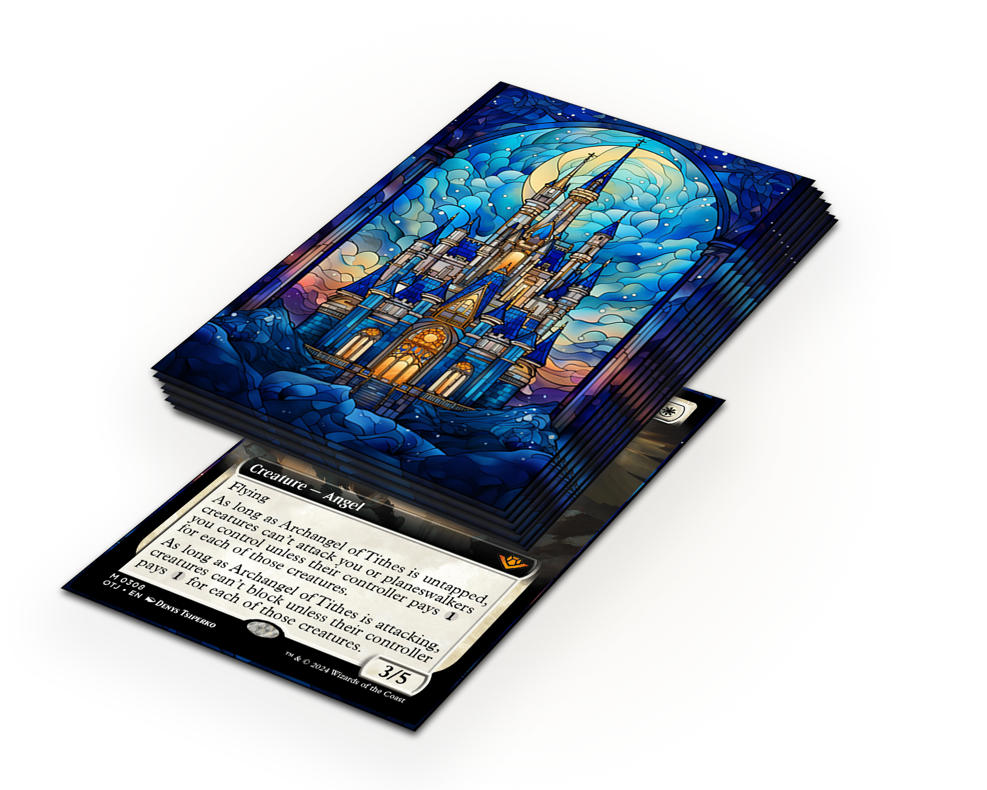 Stained Castle Card Sleeves