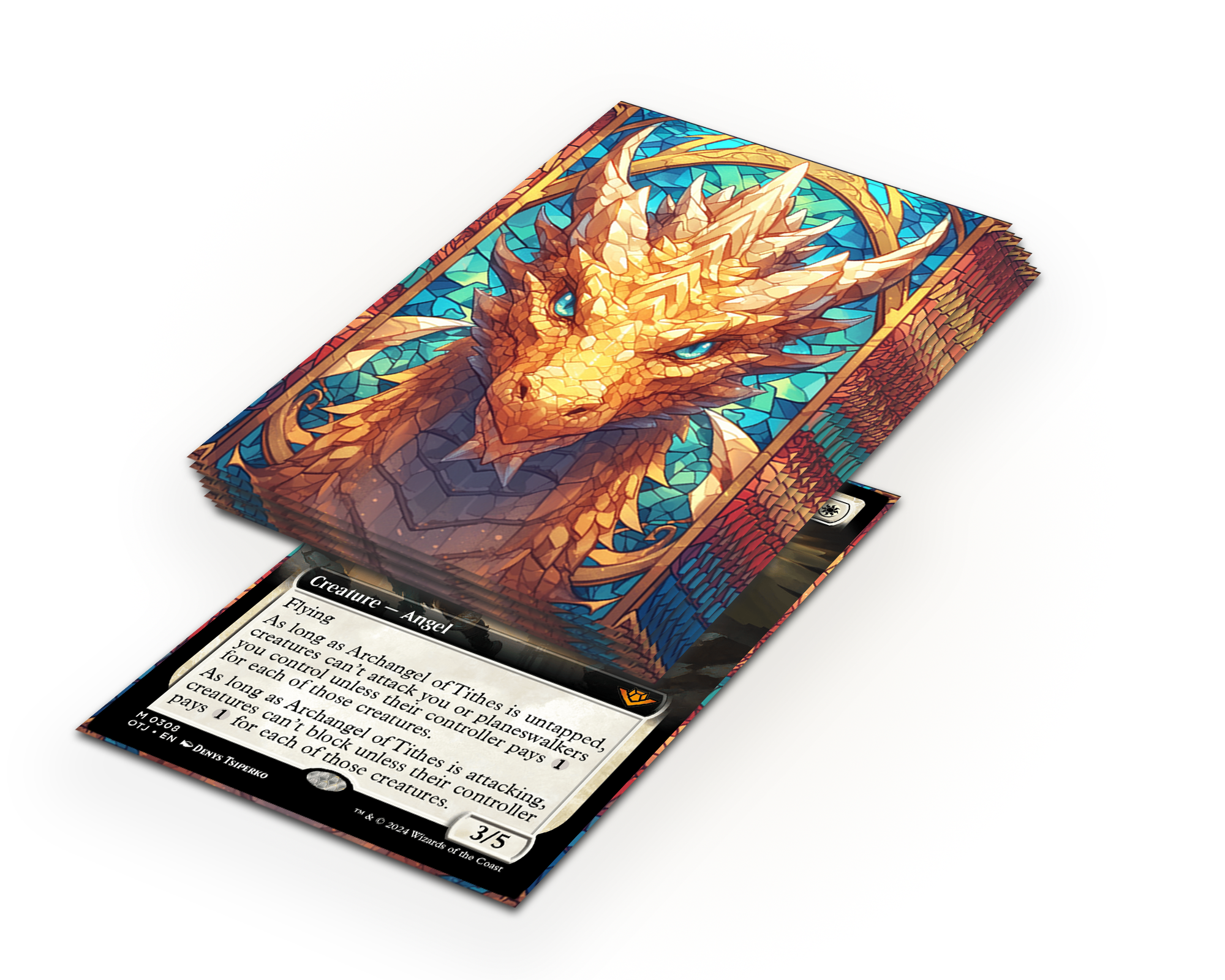 Stained Drake Card Sleeves