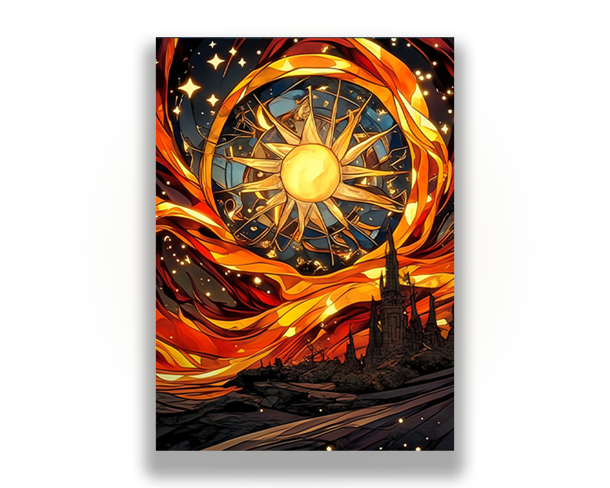 Spiral Sun Card Sleeves