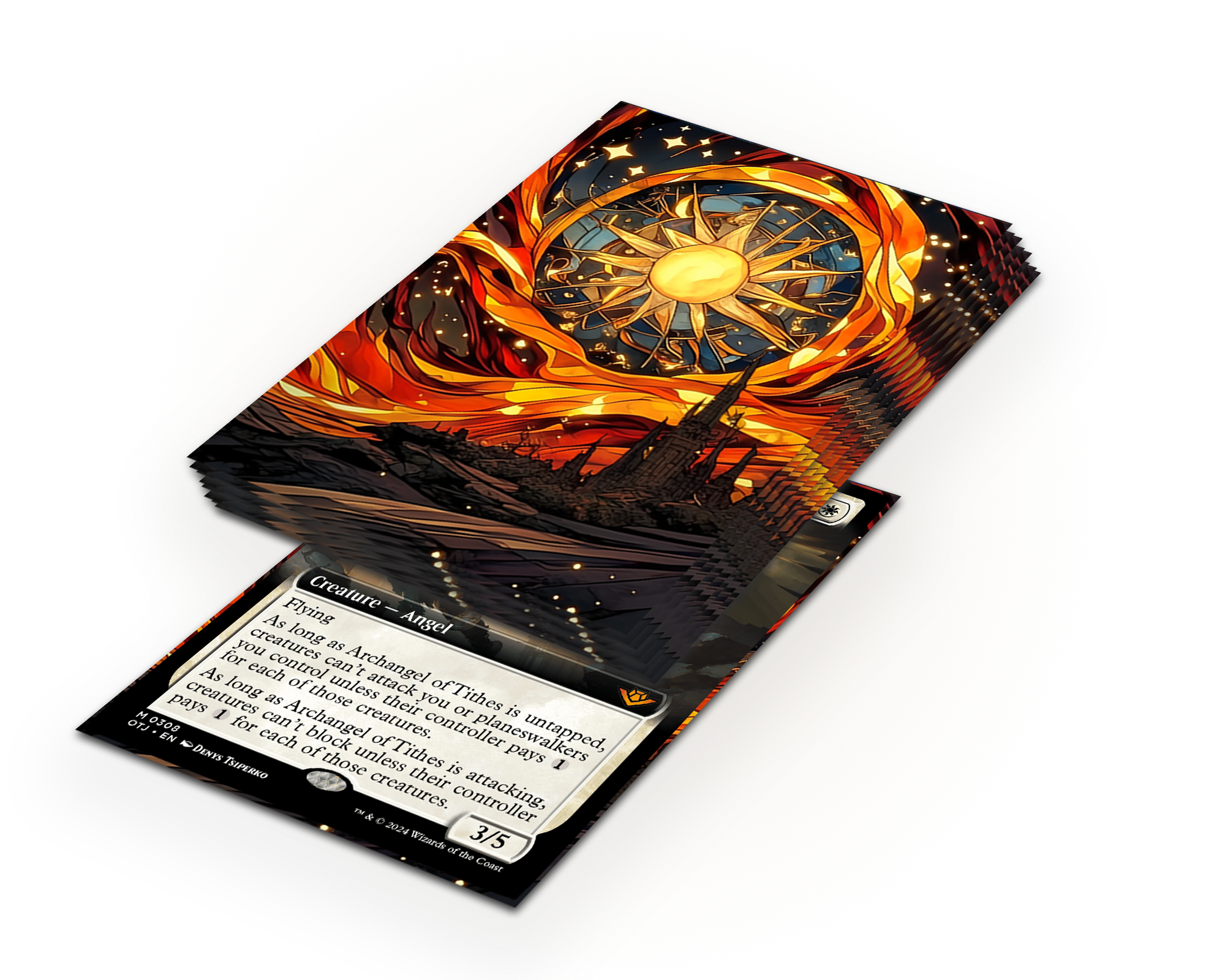 Spiral Sun Card Sleeves