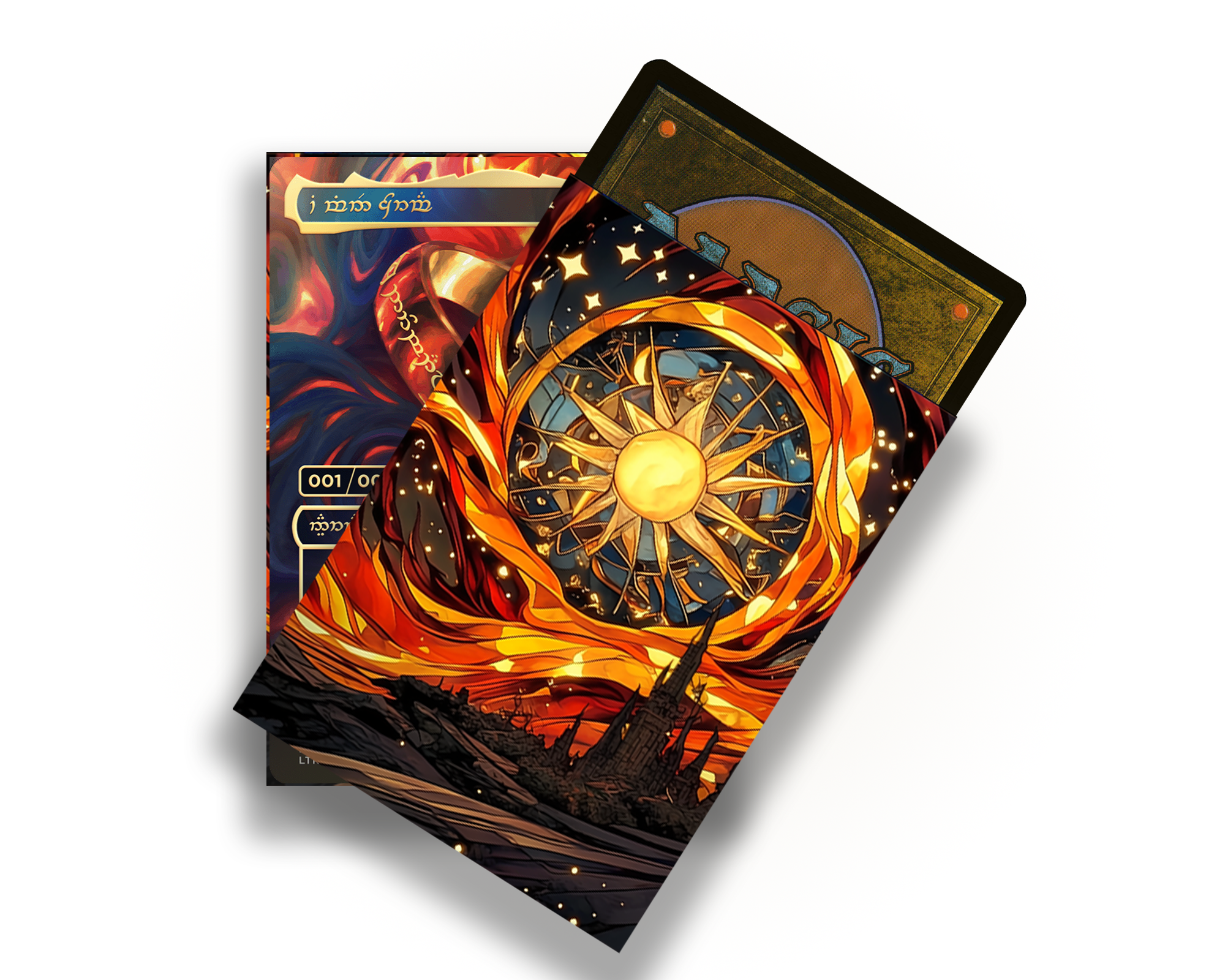 Spiral Sun Card Sleeves