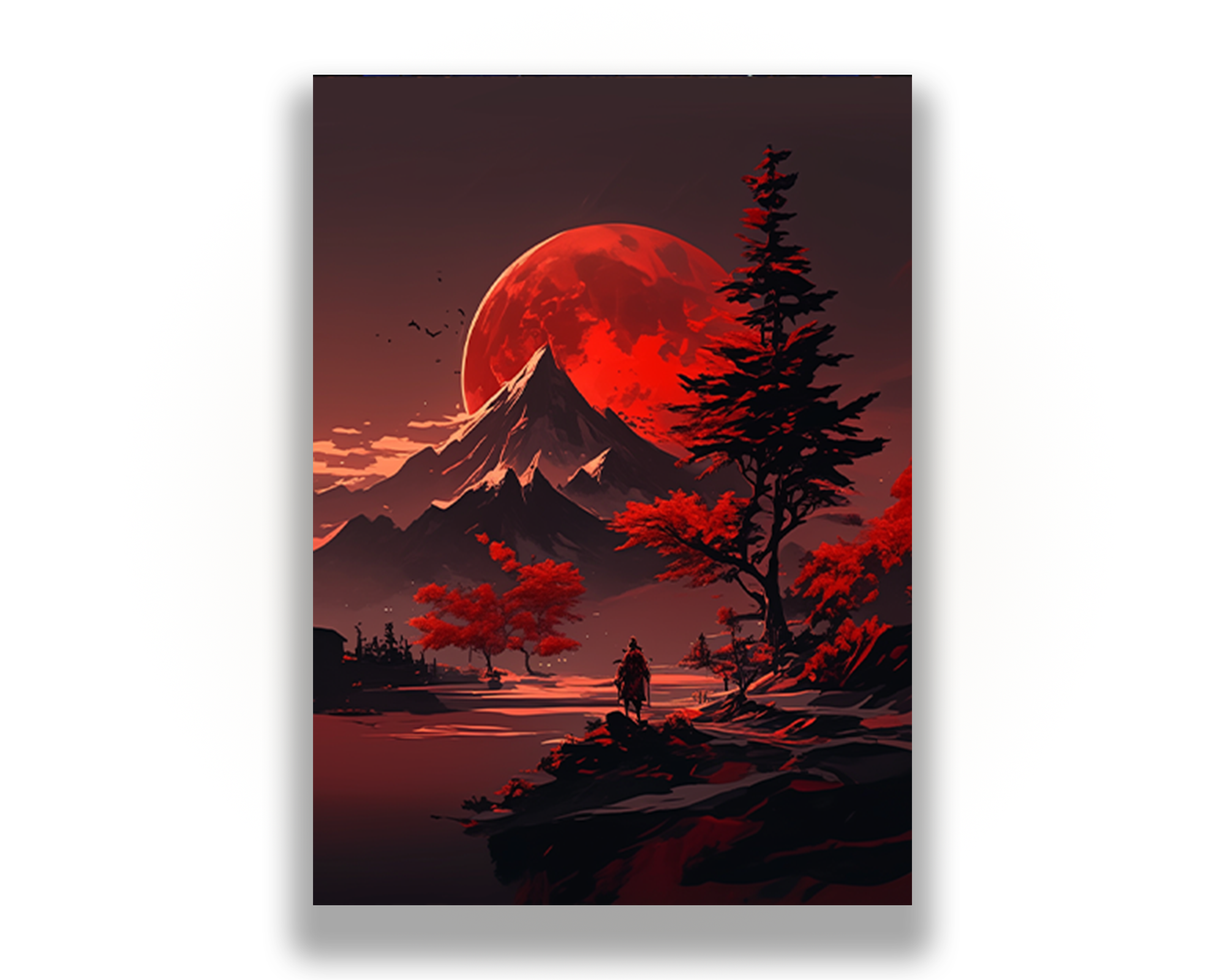 Rising Blood Moon Card Sleeves