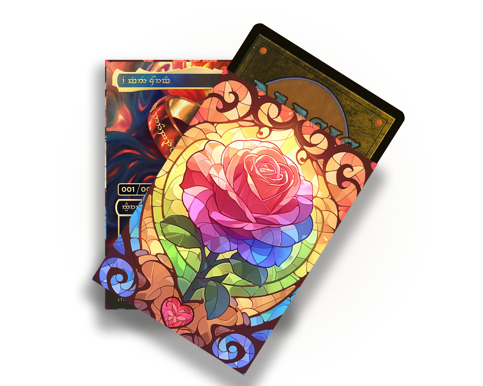 Stained Rose Card Sleeves