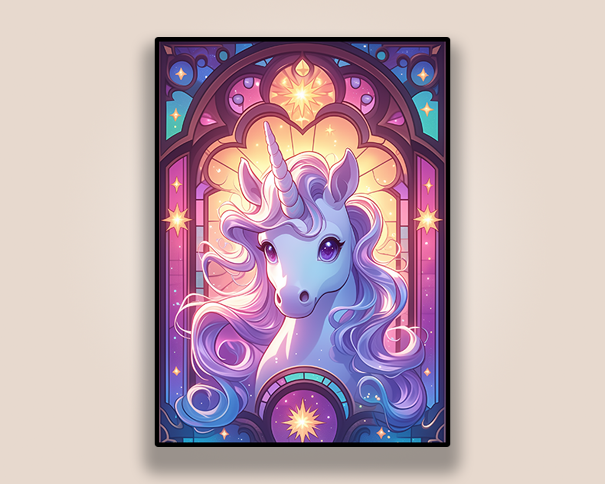 Mtg Sleeves: Stained Unicorn 100 Top Quality Card Sleeves! Foil/Holo Protected Your Cards, No Logos - RerollBase