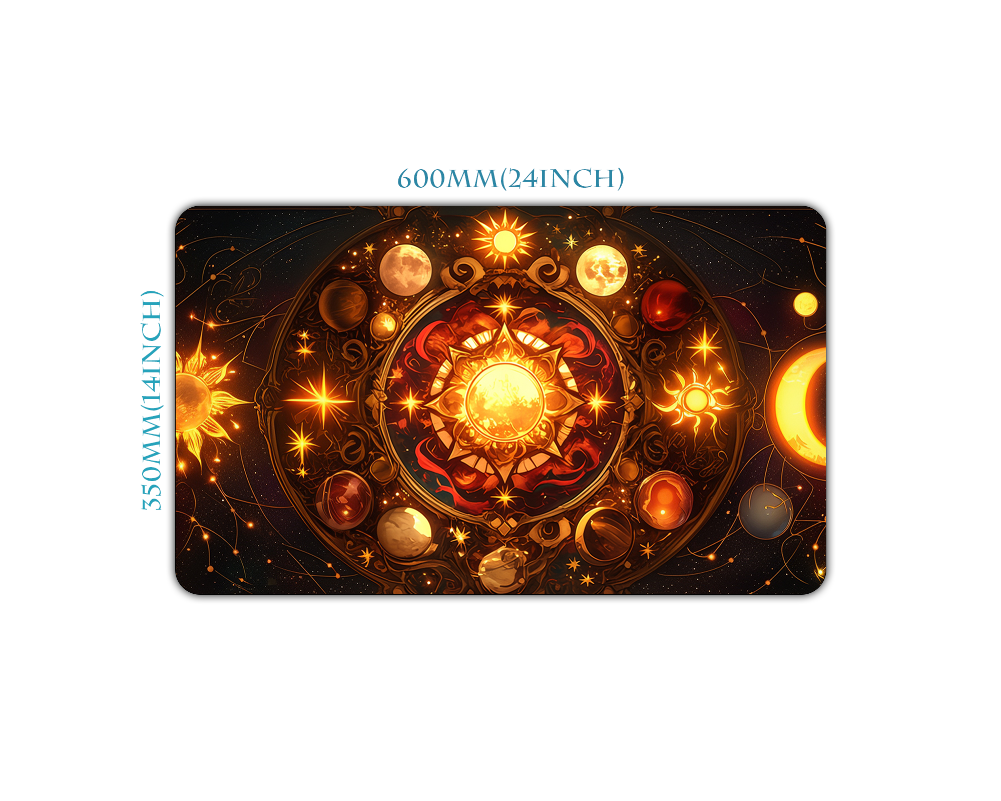 Solar & Lunar Design  Play Mat| TCG Card game