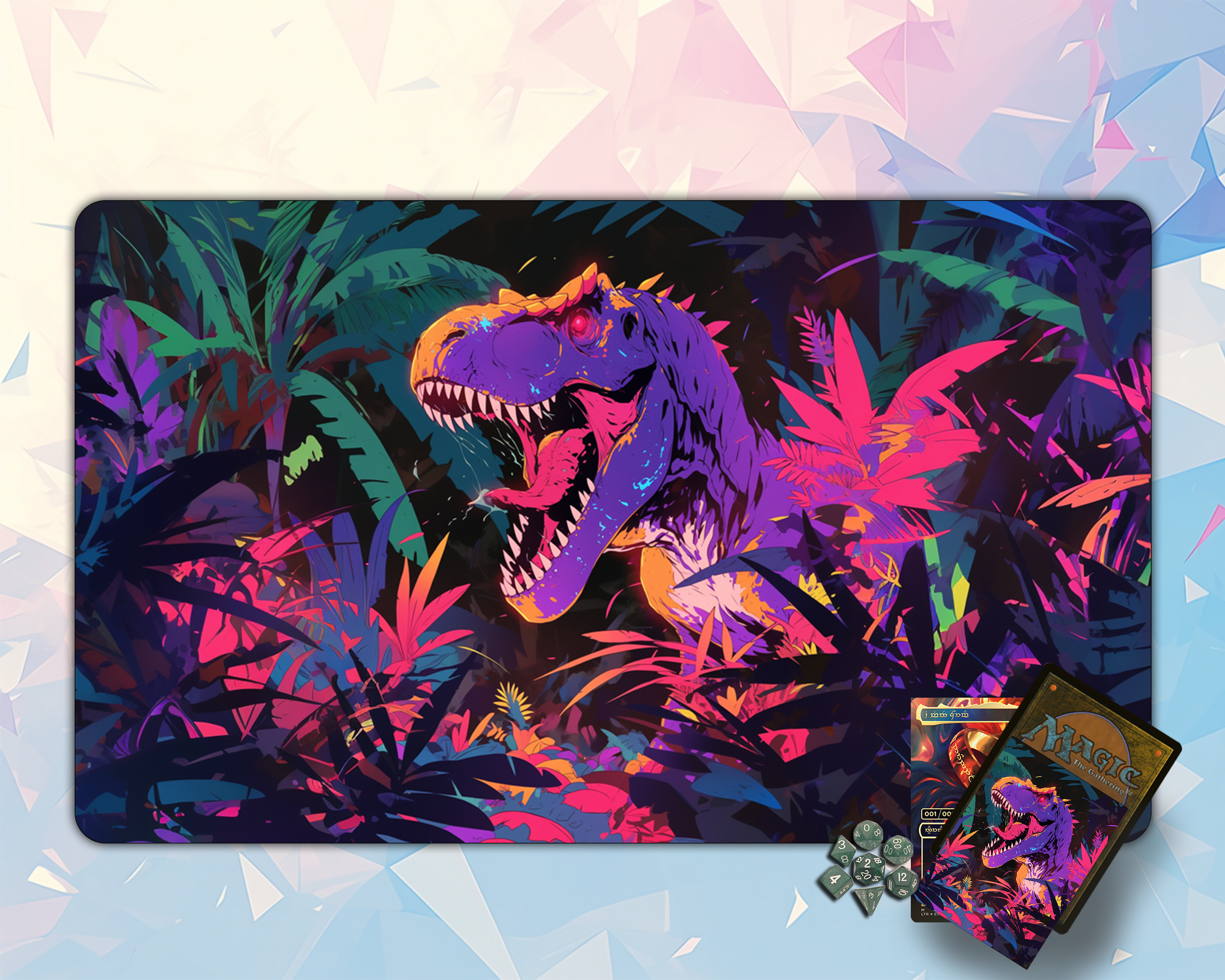 Dinosaur Theme Card Sleeves  Play Mat| TCG Card game