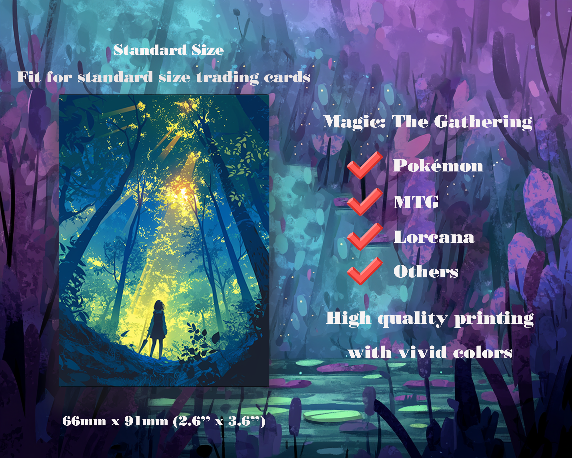 Mystic Forest Glow Card Sleeves