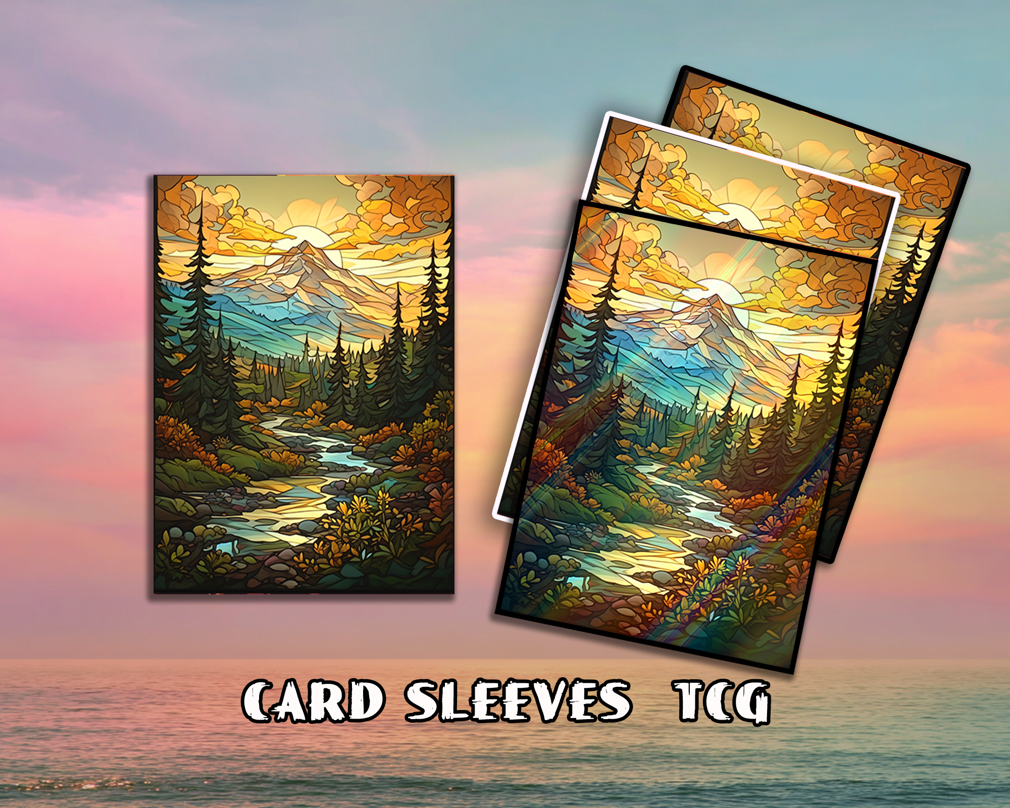 Stained Glass Land Card Sleeves