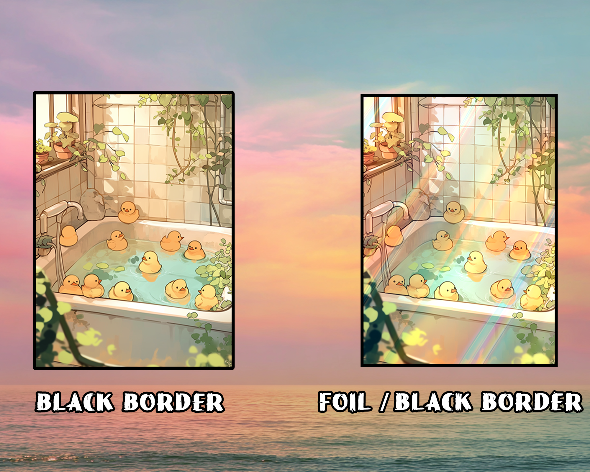 Cute Duck in Pool Card Sleeves