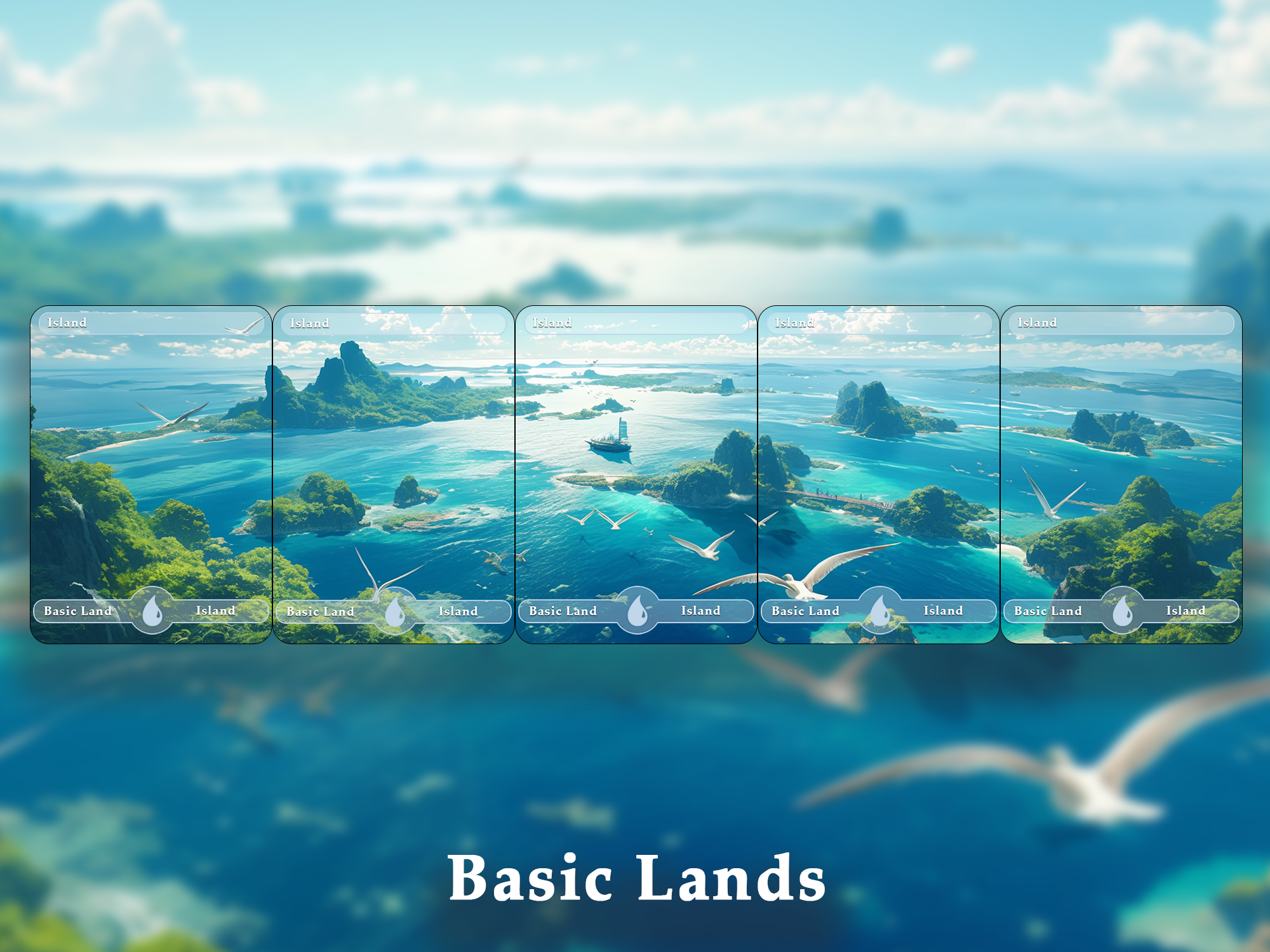 50 basic lands proxy cards for EDH. Enhance your Commander Deck
