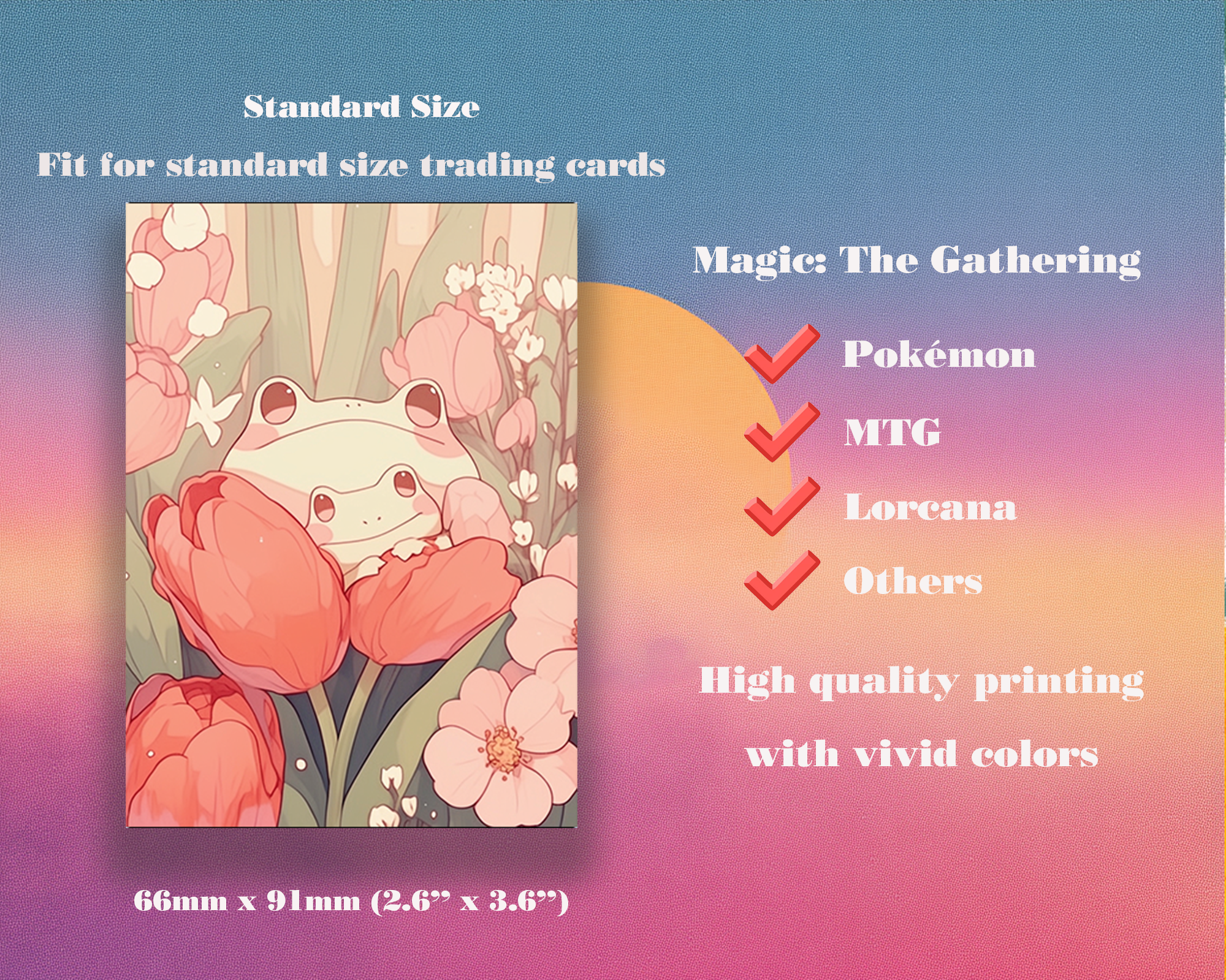 Pink Cute Frog Card Sleeves